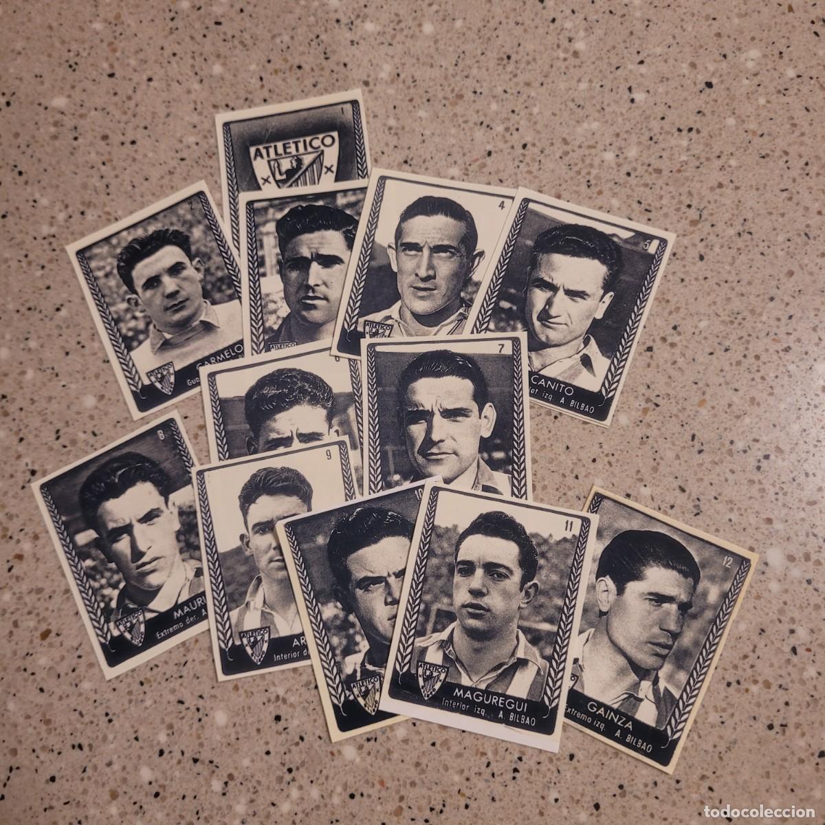 Cromos de F&uacute;tbol: ATLETICO DE BILBAO, EQUIPO COMPLETO DE ASES DEL FUTBOL 1951. LEER COMENTARIOS