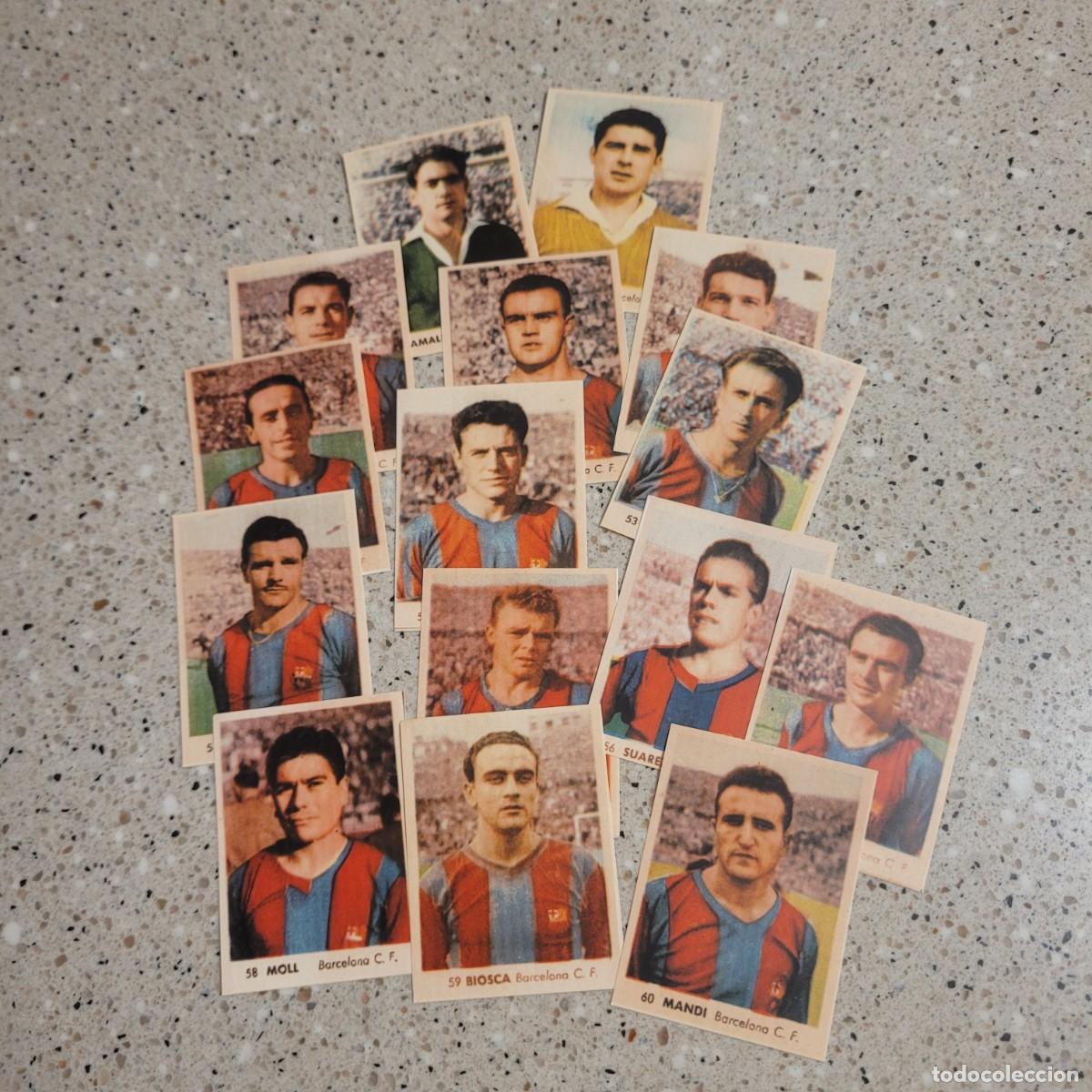 Cromos de F&uacute;tbol: BARCELONA EQUIPO COMPLETO DE RUIZ ROMERO CAMPEONATO 1955. LEER COMENTARIOS