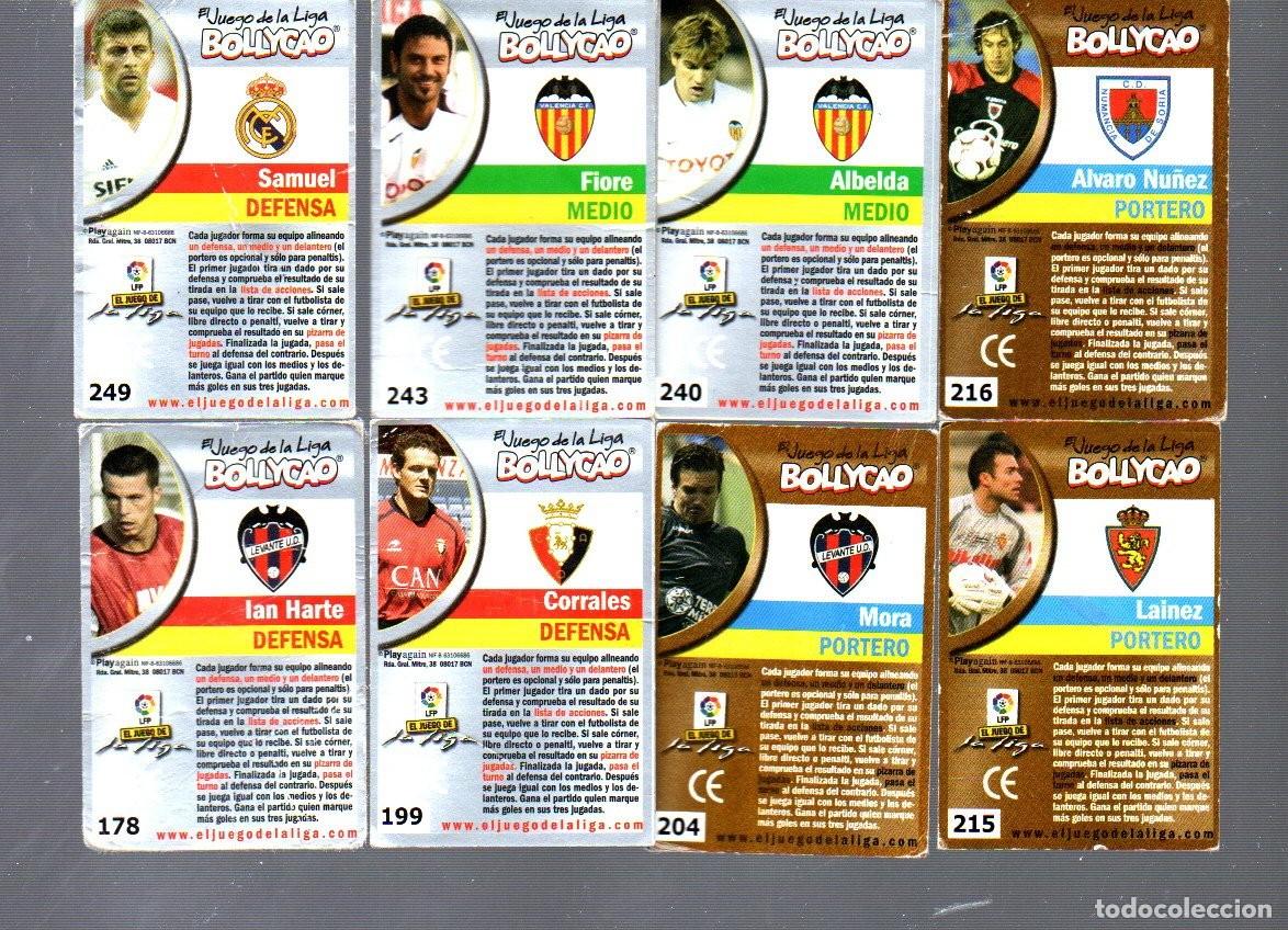 Cromos de F&uacute;tbol: CROMO DE EL JUEGO DELA LIGA BOLLYCAO NUEVE CROMOS EN POCO DOBLADOS