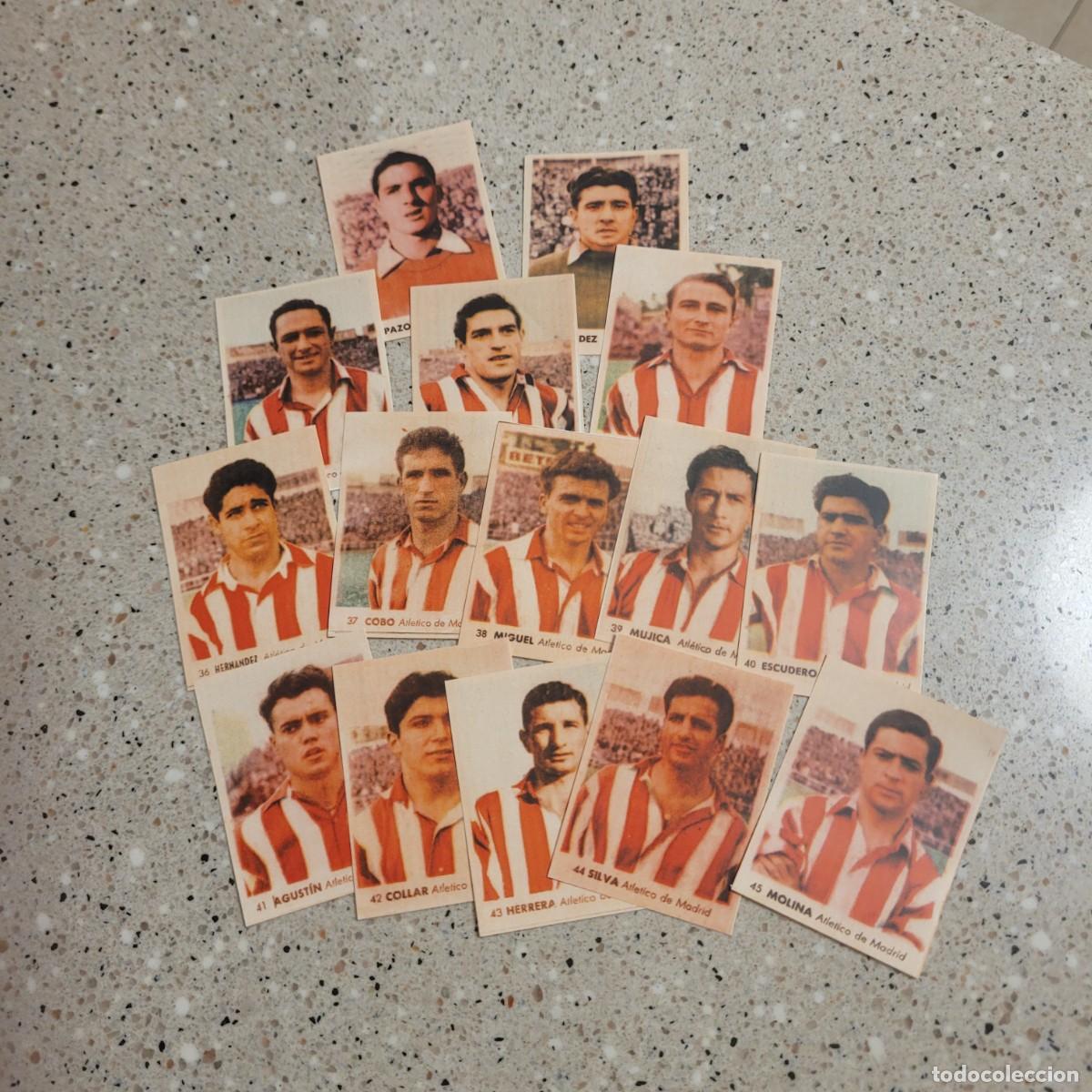 Cromos de F&uacute;tbol: ATLETICO MADRID EQUIPO COMPLETO DE RUIZ ROMERO CAMPEONATO 1955. LEER COMENTARIOS