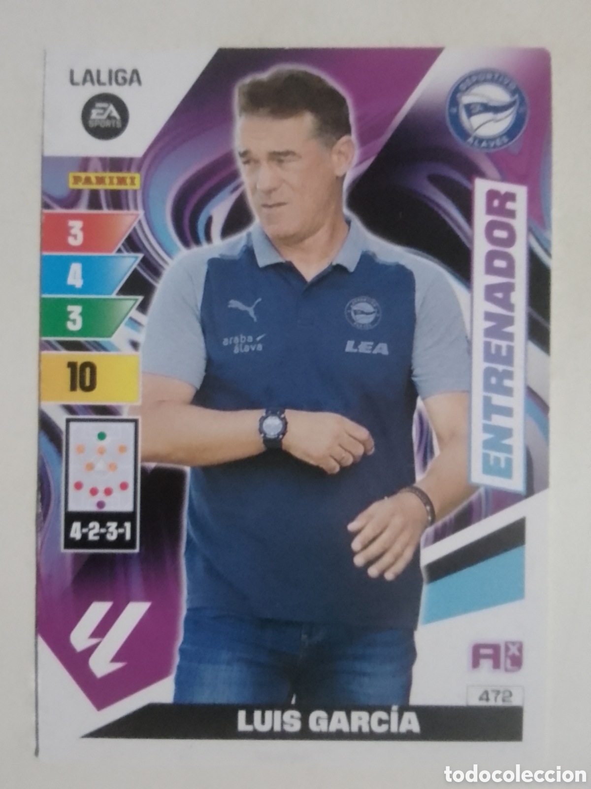 Cromos de F&uacute;tbol: Adrenalyn XL 2023-24 n&deg; 472 Luis Garc&iacute;a &bull; Alav&eacute;s.