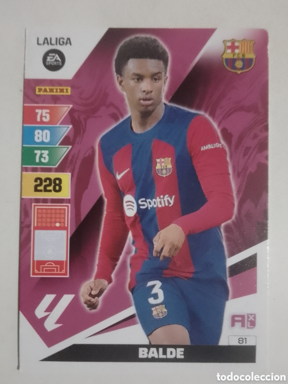 Cromos de F&uacute;tbol: Adrenalyn XL 2023-24 n&deg; 81 Balde &bull; Barcelona.