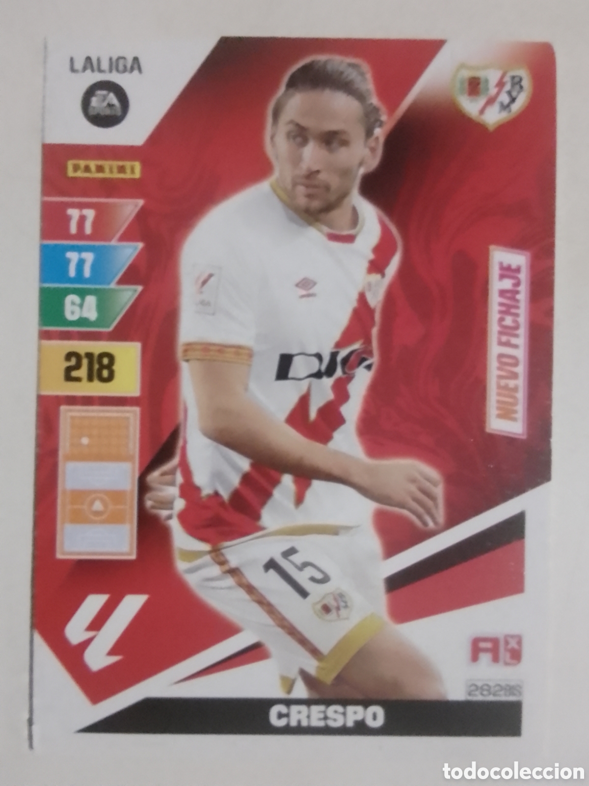 Cromos de F&uacute;tbol: Adrenalyn XL 2023-24 n&deg; 282 BIS Crespo &bull; Rayo Vallecano. NUEVO FICHAJE.