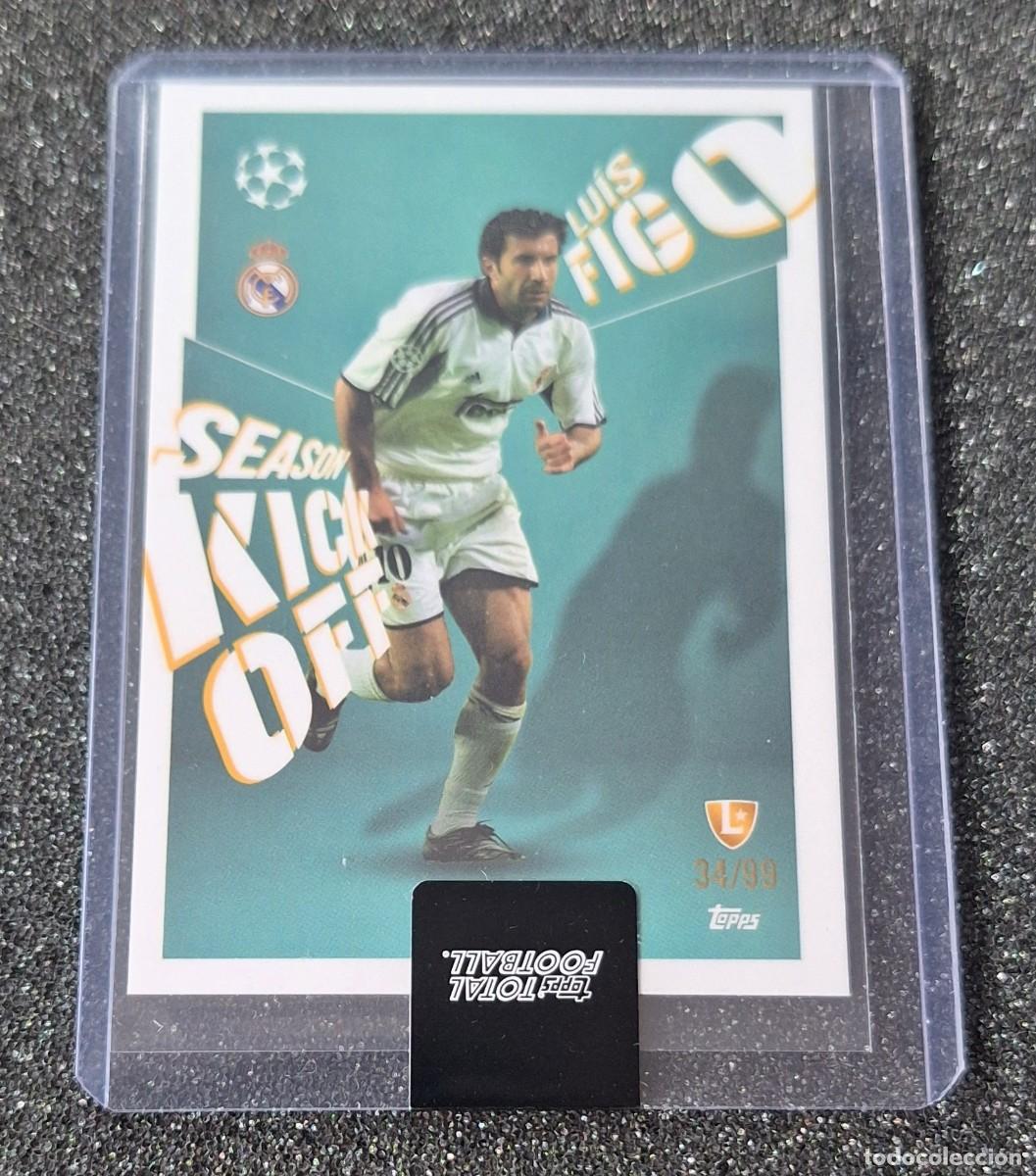 Cromos de F&uacute;tbol: Luis Figo Real Madrid Topps Total Football 34/99 Season Kick Off
