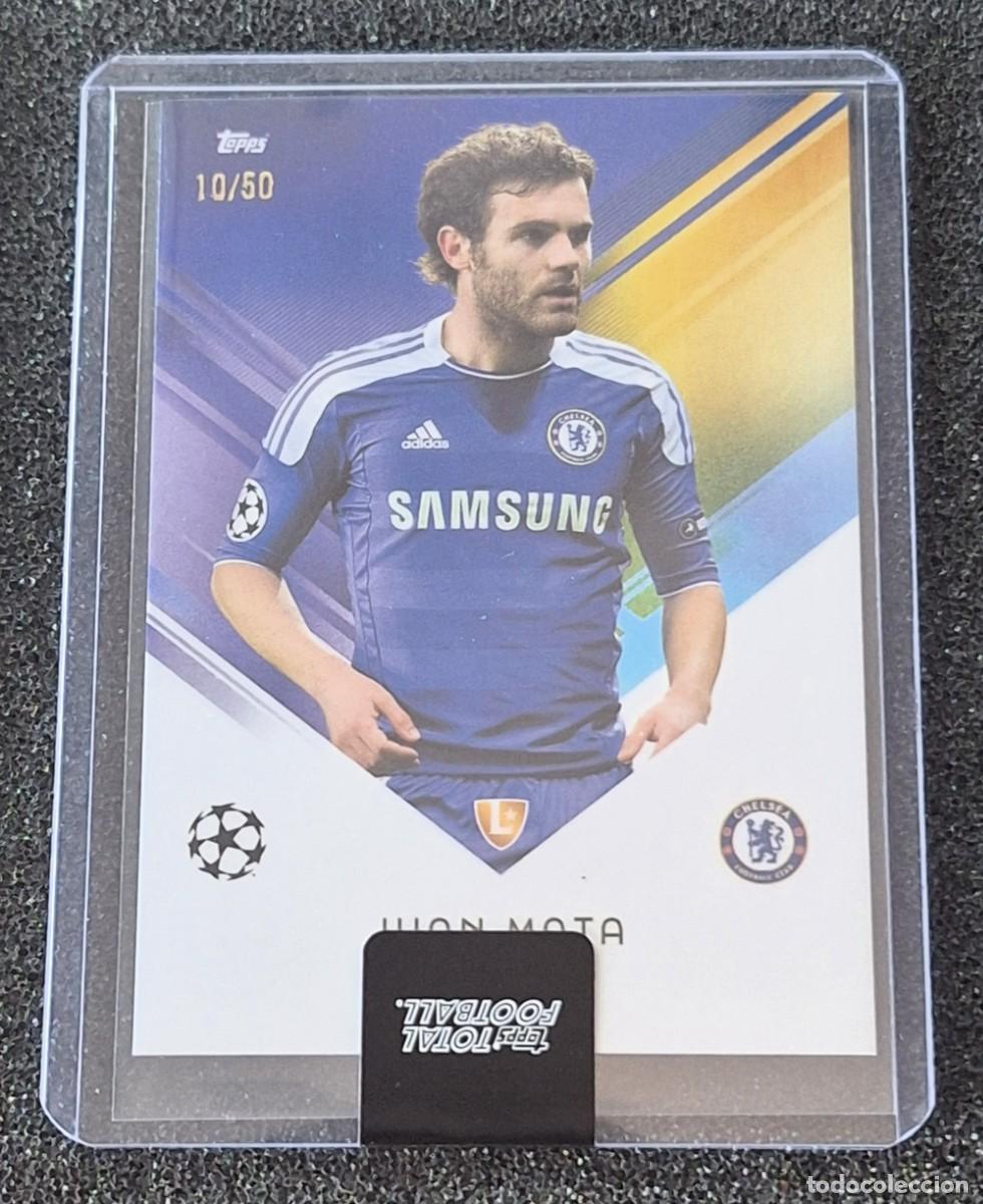 Cromos de F&uacute;tbol: Juan Mata Chelsea Topps Total Football 10/50 Blue Number 10