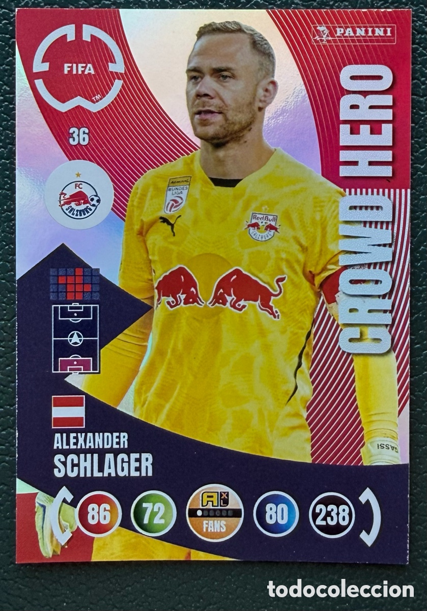 Cromos de Futebol: 36 ALEXANDER SCHLAGER FC RED BULL SALZBURG FICHAS ALBUM ADRENALYN XL FIFA CLUB WORLD CUP 2025