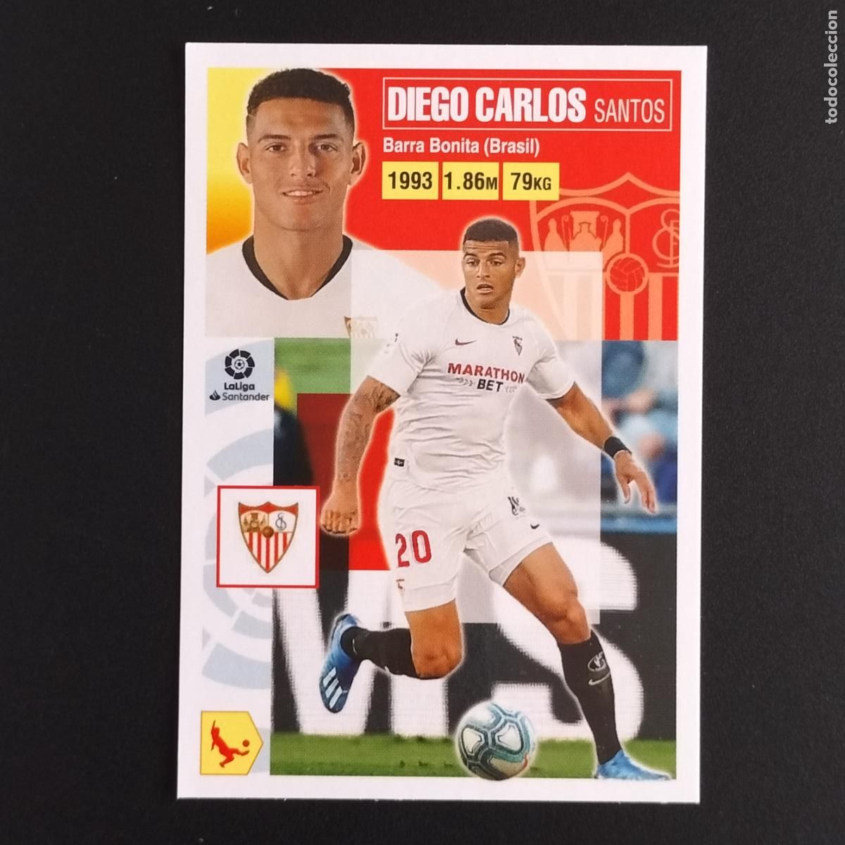 Cromos de F&uacute;tbol: N&ordm; 6 DIEGO CARLOS SEVILLA CROMOS LALIGA SANTANDER ESTE 2020 2021 20 21 LIGA PANINI