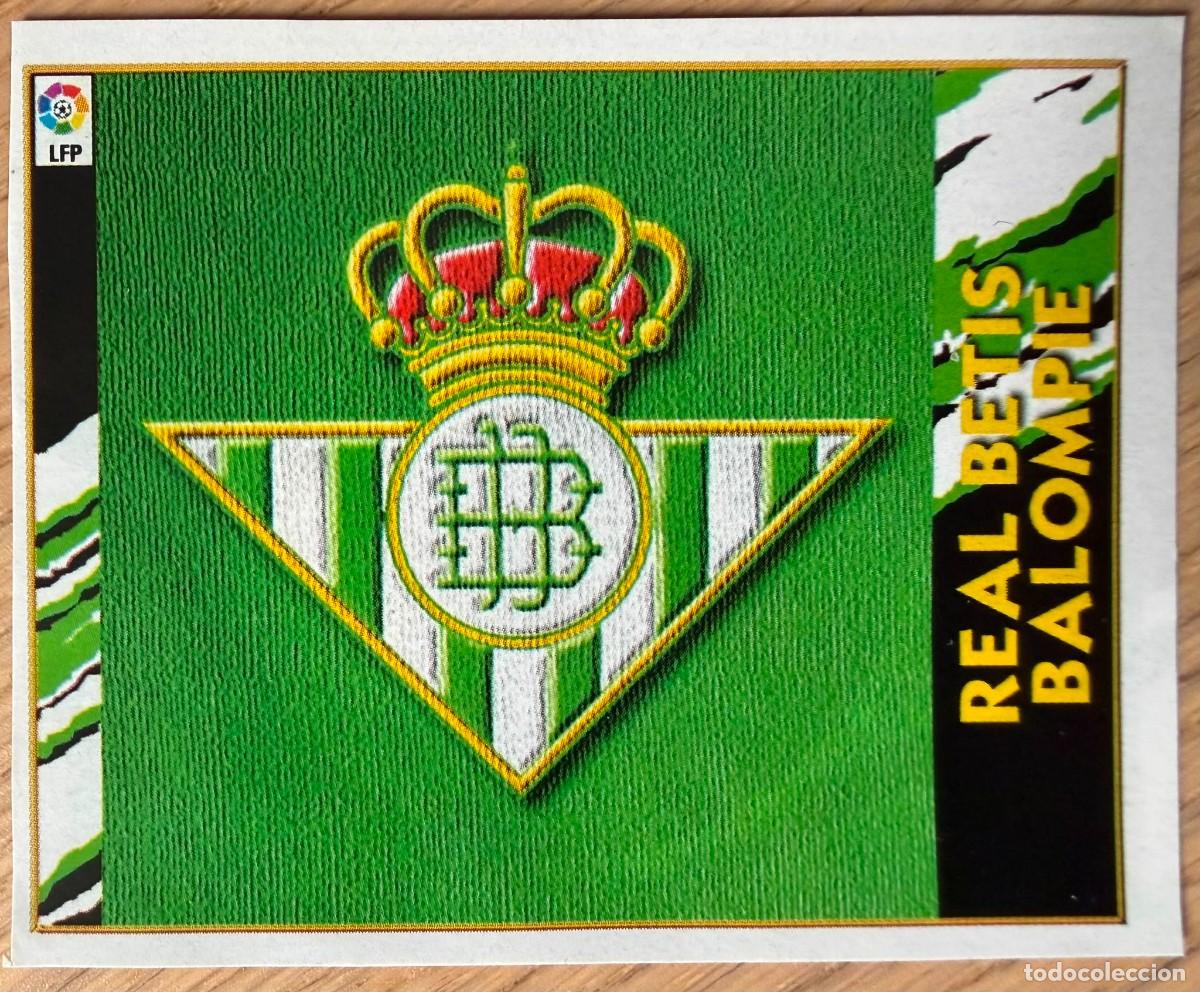 Cromos de F&uacute;tbol: ESCUDO REAL BETIS 97 98 1997 1998 LIGA EDICIONES ESTE RECORTADO STICKER