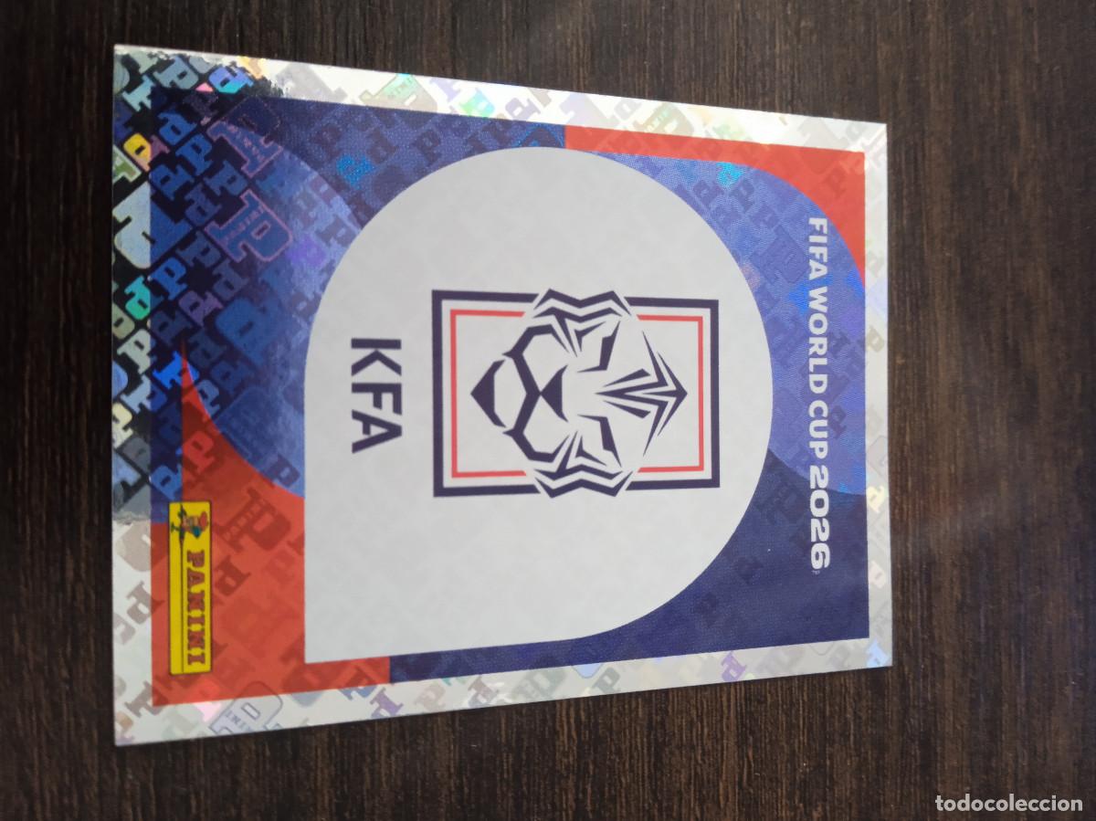 Cromos de F&uacute;tbol: Cromo Mundial Futbol 2026 Panini canada usa Mexico Corea del sur escudo KOR 1