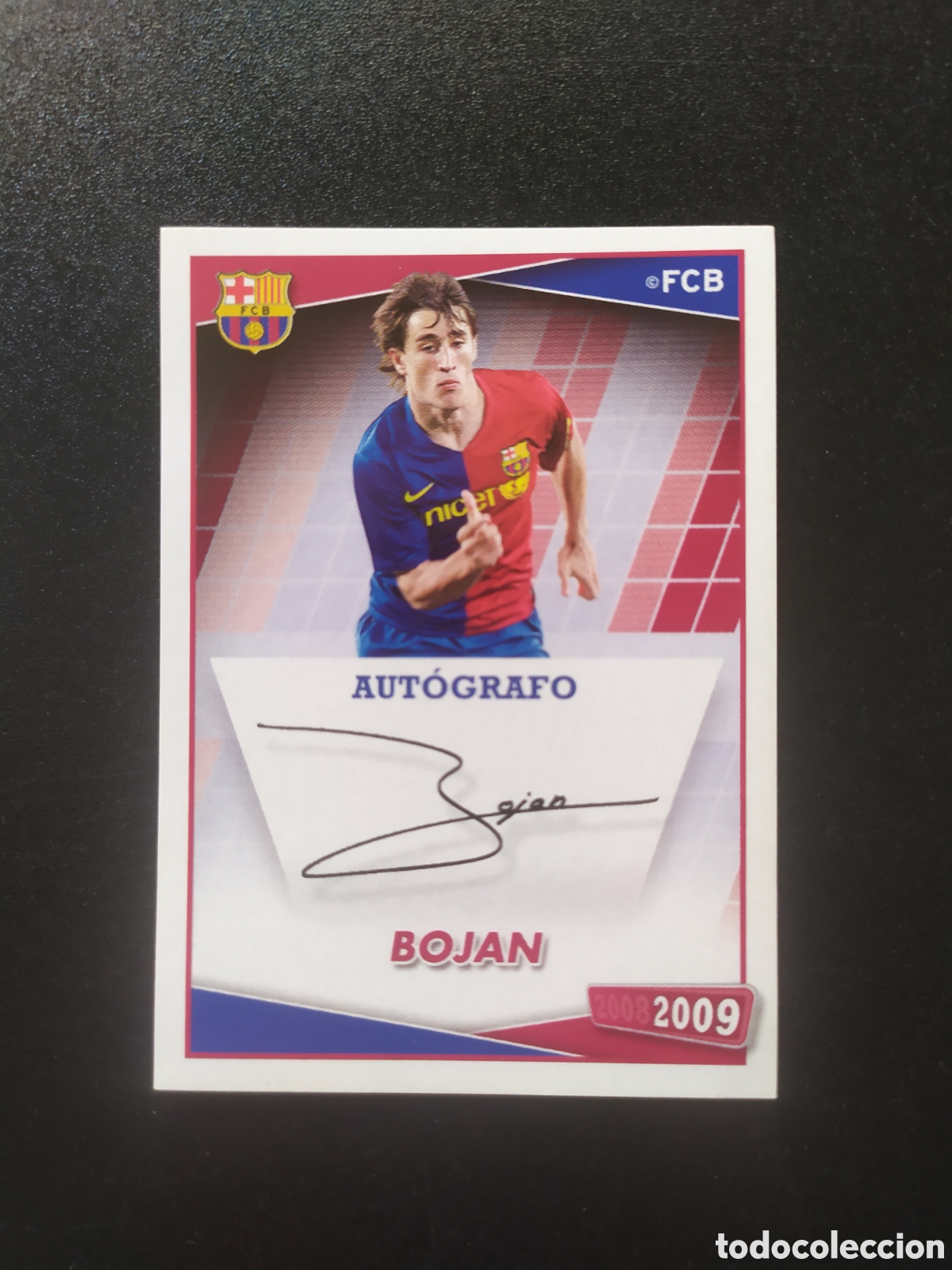 Cromos de F&uacute;tbol: FC Barcelona colecci&oacute;n oficial 2008 2009 08 09 panini n&deg; 132 Bojan aut&oacute;grafo sin pegar