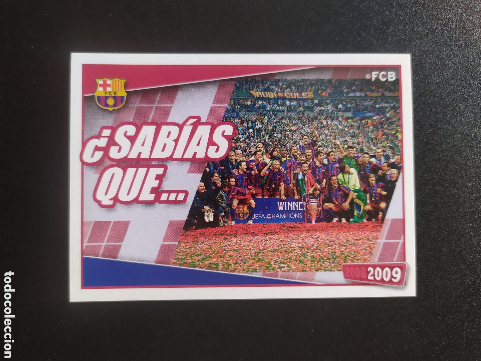Football Stickers: FC Barcelona colecci&oacute;n oficial 2008 2009 08 09 panini n&deg; 172 celebraci&oacute;n sin pegar