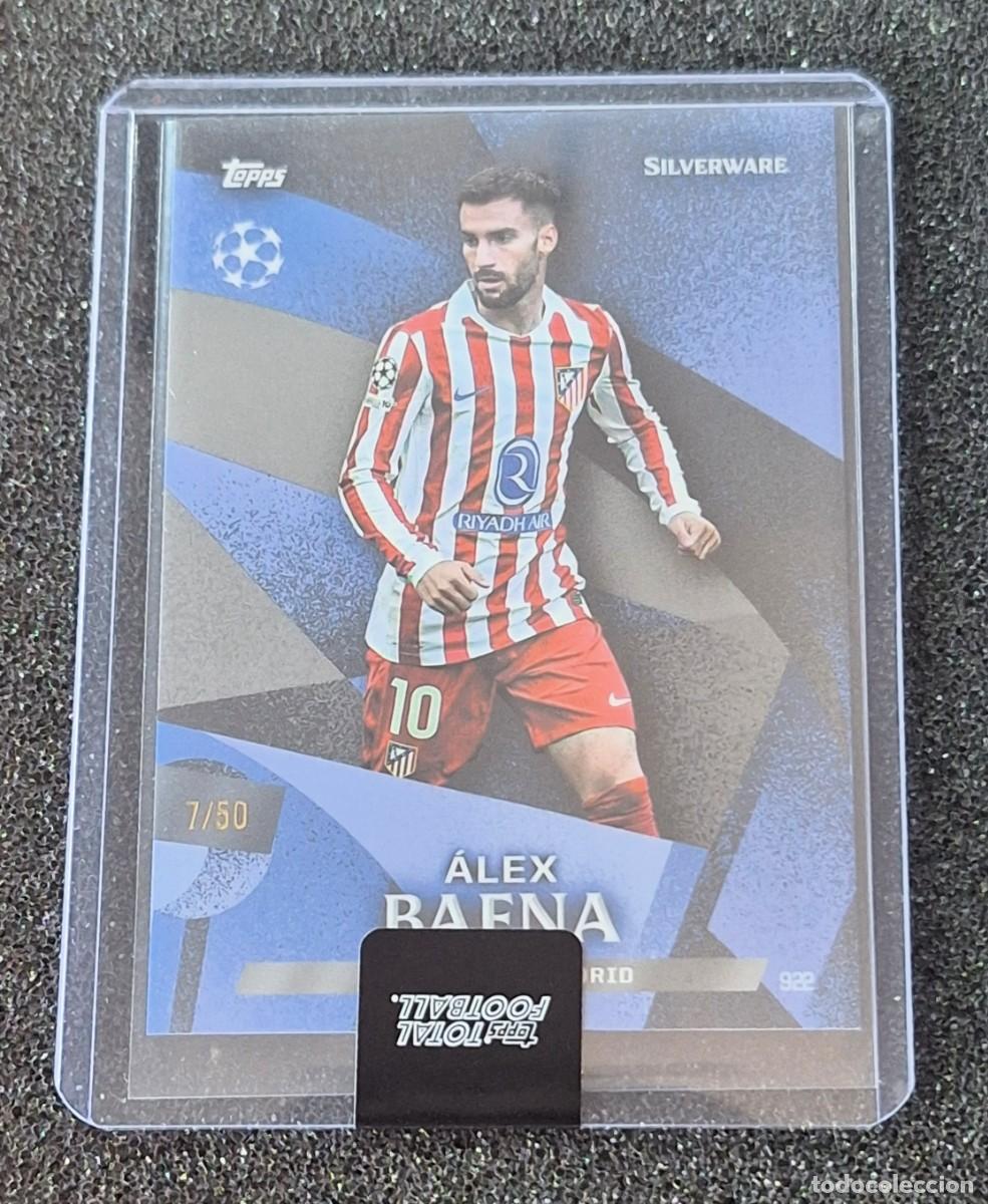 Football Stickers: Alex Baena Atletico de Madrid Topps Total Football 7/50 Blue Silverware