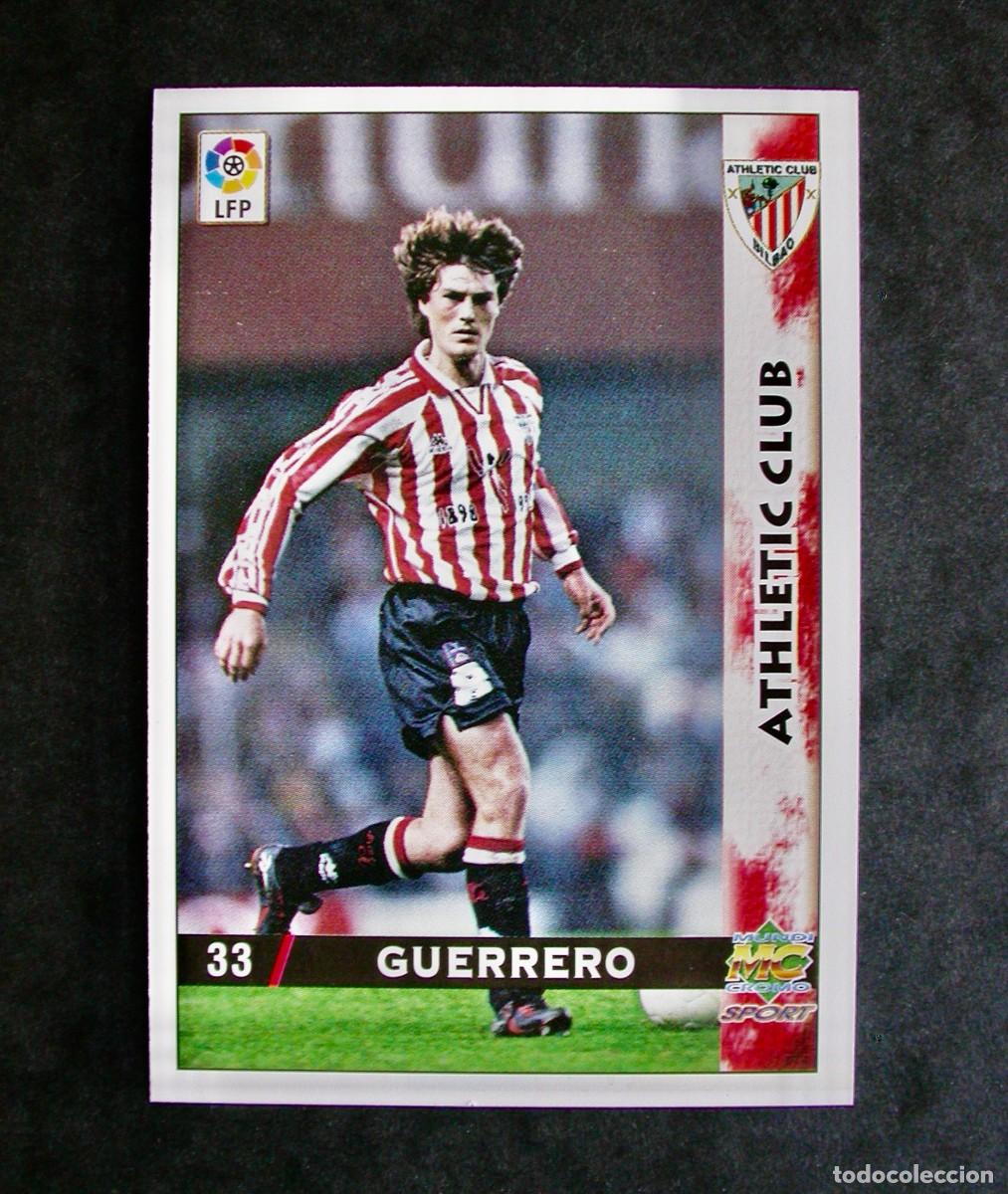 Cromos de F&uacute;tbol: N&ordm; 33 GUERRERO DEL ATHLETIC DE LAS FICHAS DE LA LIGA 98-99 DE MUNDICROMO