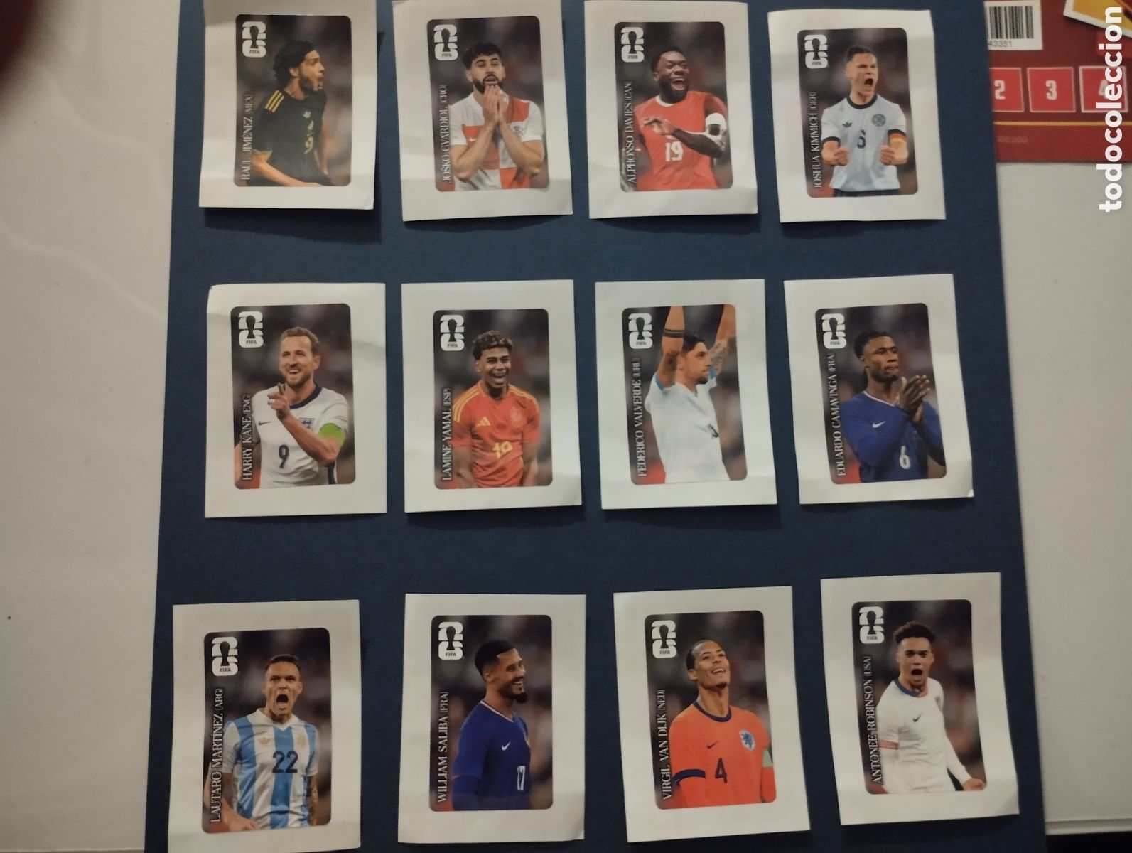Cromos de F&uacute;tbol: Lote completo 12 cromos Cocacola Panini mundial
