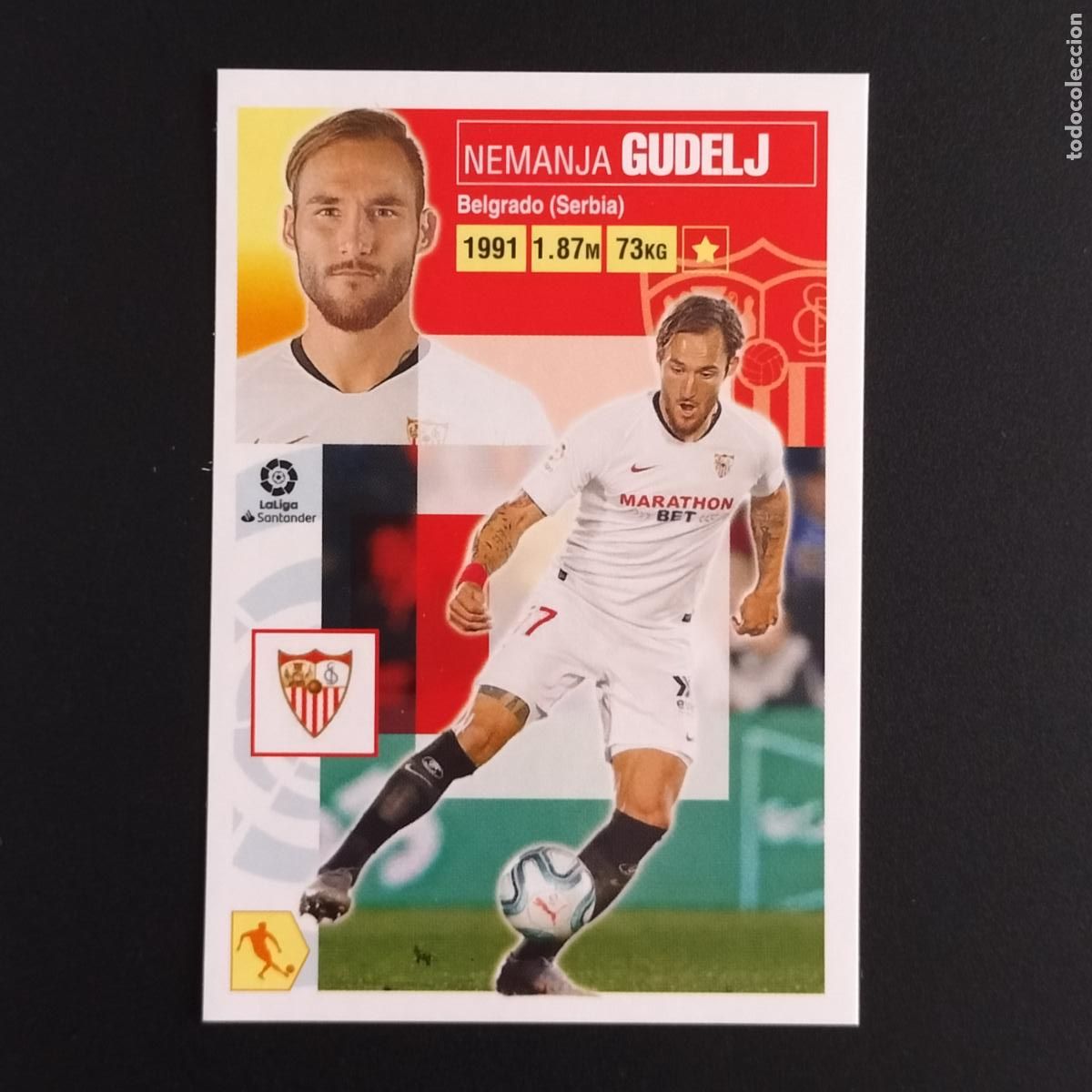 Cromos de F&uacute;tbol: N&ordm; 9 GUDELJ SEVILLA CROMOS LALIGA SANTANDER ESTE 2020 2021 20 21 LIGA PANINI