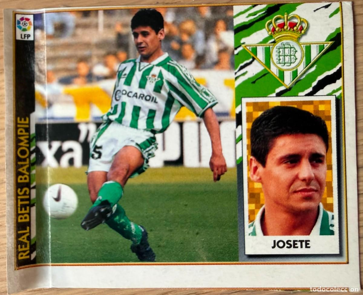 Cromos de F&uacute;tbol: JOSETE REAL BETIS 97 98 1997 1998 LIGA EDICIONES ESTE VENTANILLA STICKER