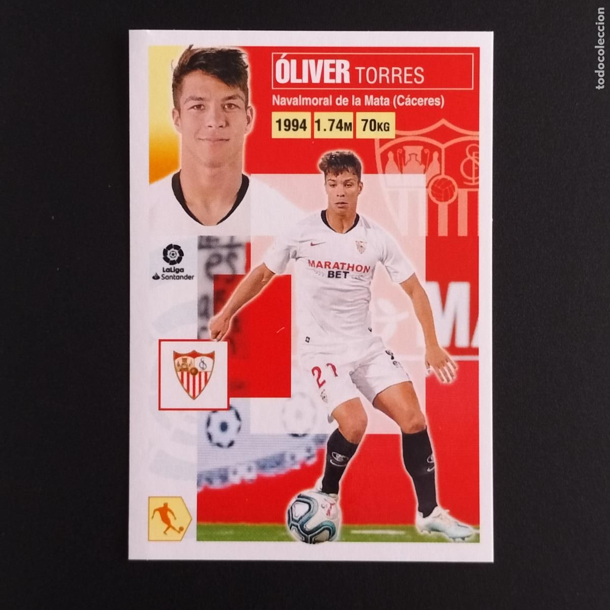 Cromos de F&uacute;tbol: N&ordm; 13 OLIVER TORRES SEVILLA CROMOS LALIGA SANTANDER ESTE 2020 2021 20 21 LIGA PANINI