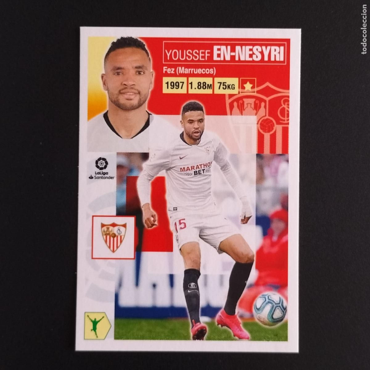 Cromos de F&uacute;tbol: N&ordm; 16 YOUSSEF EN-NESYRI SEVILLA CROMOS LALIGA SANTANDER ESTE 2020 2021 20 21 LIGA PANINI