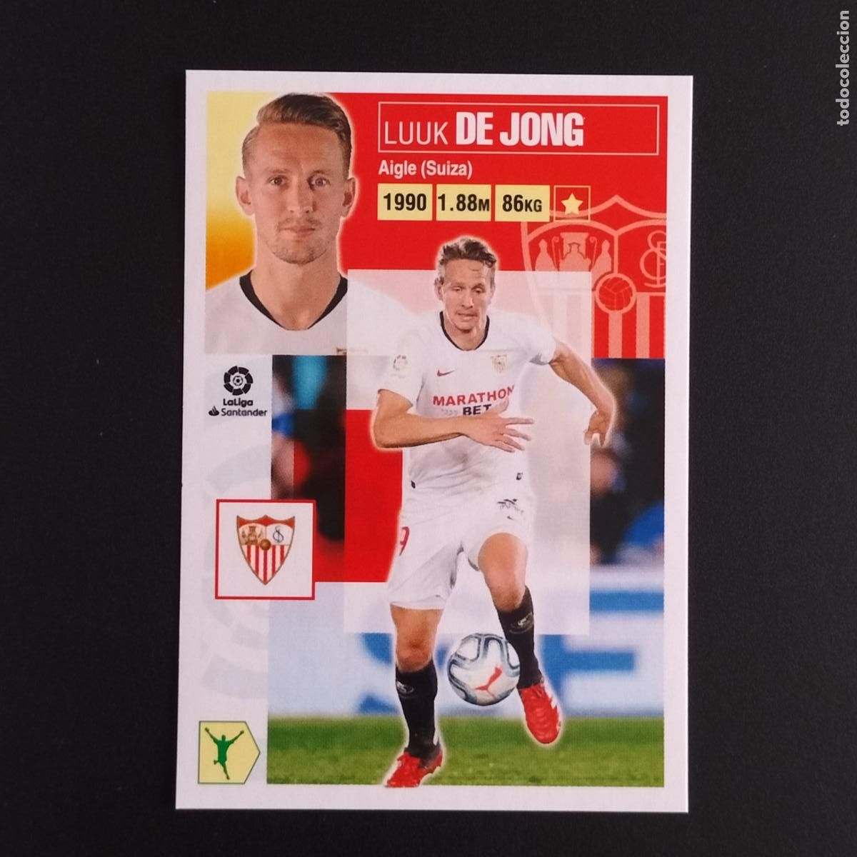 Cromos de F&uacute;tbol: N&ordm; 17 LUUK DE JONG SEVILLA CROMOS LALIGA SANTANDER ESTE 2020 2021 20 21 LIGA PANINI