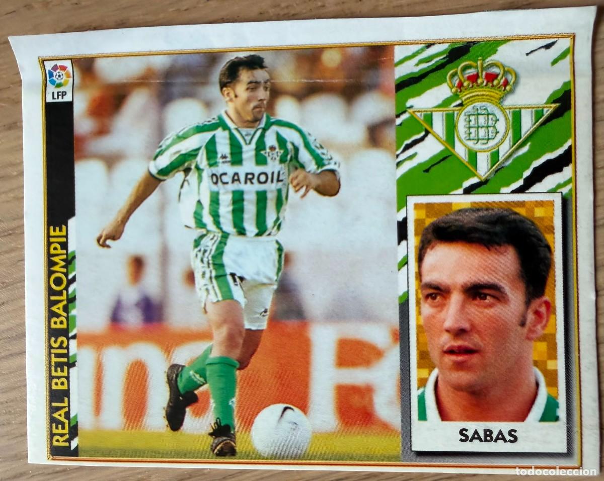 Cromos de F&uacute;tbol: SABAS BAJA REAL BETIS 97 98 1997 1998 LIGA EDICIONES ESTE VENTANILLA STICKER