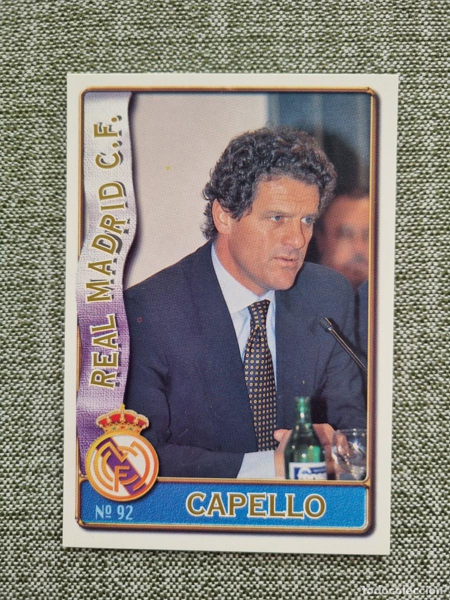 Cromos de F&uacute;tbol: 92 CAPELLO (Real Madrid CF). Las Fichas de la Liga 1996 1997 96 97 (Mundicromo)
