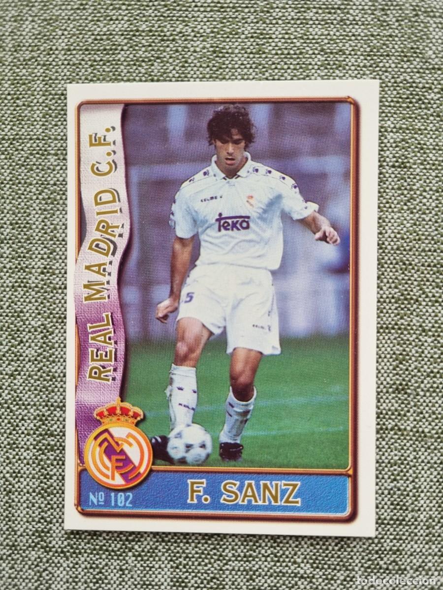 Cromos de F&uacute;tbol: 102 FERNANDO SANZ (Real Madrid CF). Las Fichas de la Liga 1996 1997 96 97 (Mundicromo)