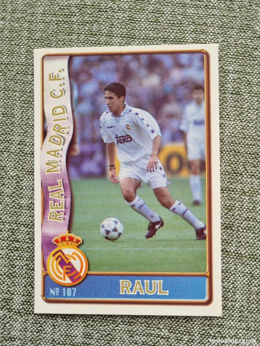 Cromos de F&uacute;tbol: 107 RA&Uacute;L (Real Madrid CF). Las Fichas de la Liga 1996 1997 96 97 (Mundicromo)