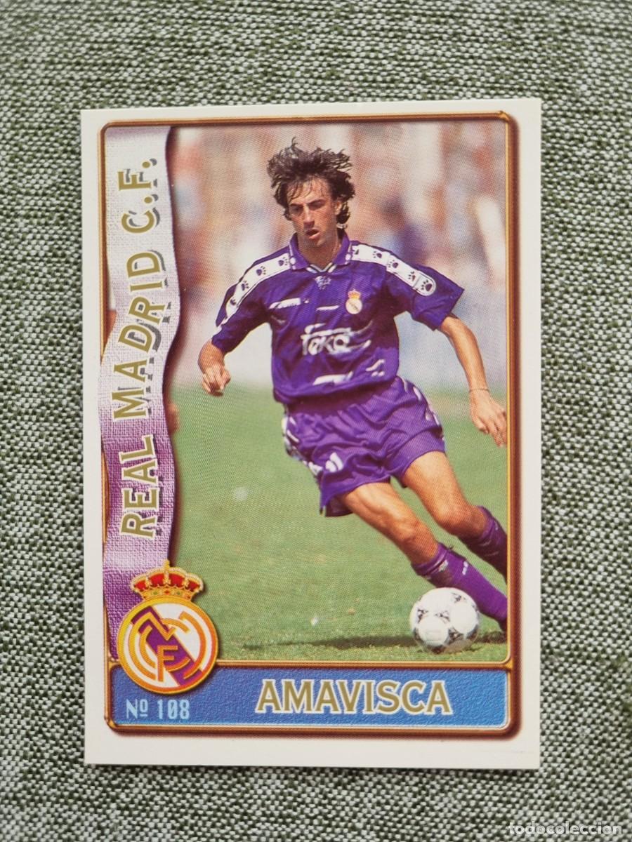 Cromos de F&uacute;tbol: 108 AMAVISCA (Real Madrid CF). Las Fichas de la Liga 1996 1997 96 97 (Mundicromo)