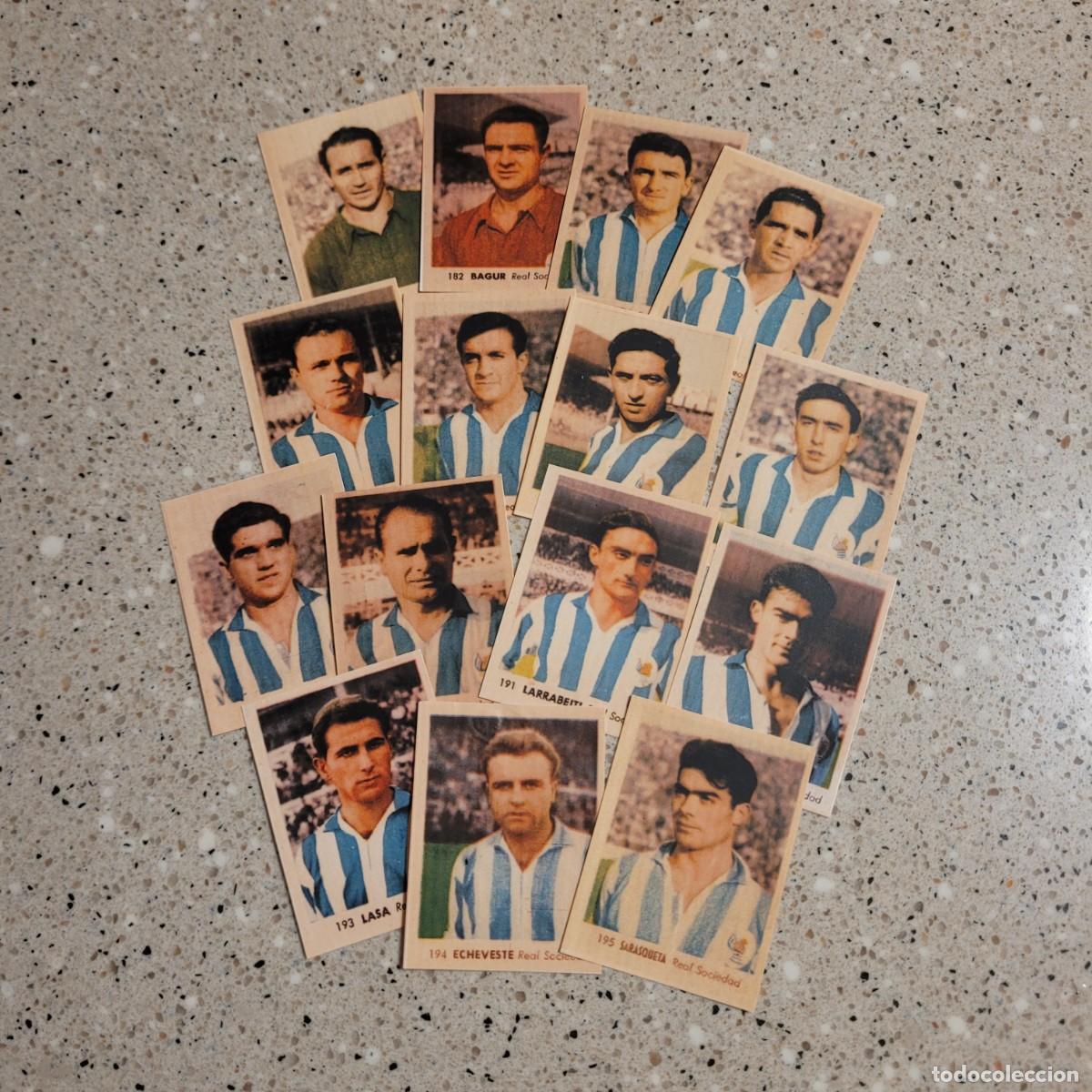 Cromos de F&uacute;tbol: REAL SOCIEDAD EQUIPO COMPLETO RUIZ ROMERO 1955. LEER COMENTARIOS