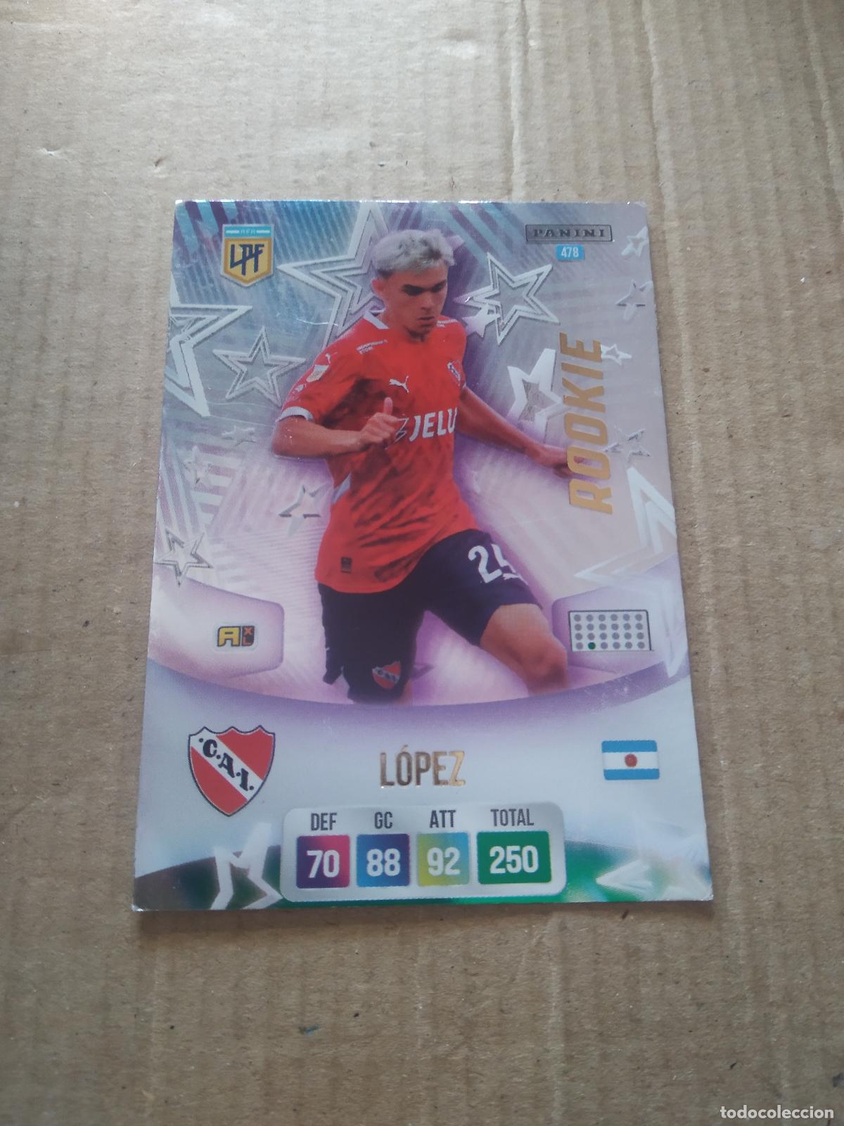 Cromos de F&uacute;tbol: 478 LOPEZ INDEPENDIENTE CROMO FUTBOL ARGENTINO PANINI LIGA ARGENTINA 2024 ADRENALYN