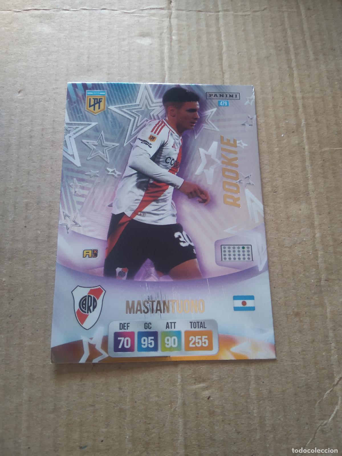 Cromos de F&uacute;tbol: 479 MASTANTUONO ROOKIE RIVER PLATE CROMO FUTBOL ARGENTINO PANINI LIGA ARGENTINA 2024 ADRENALYN