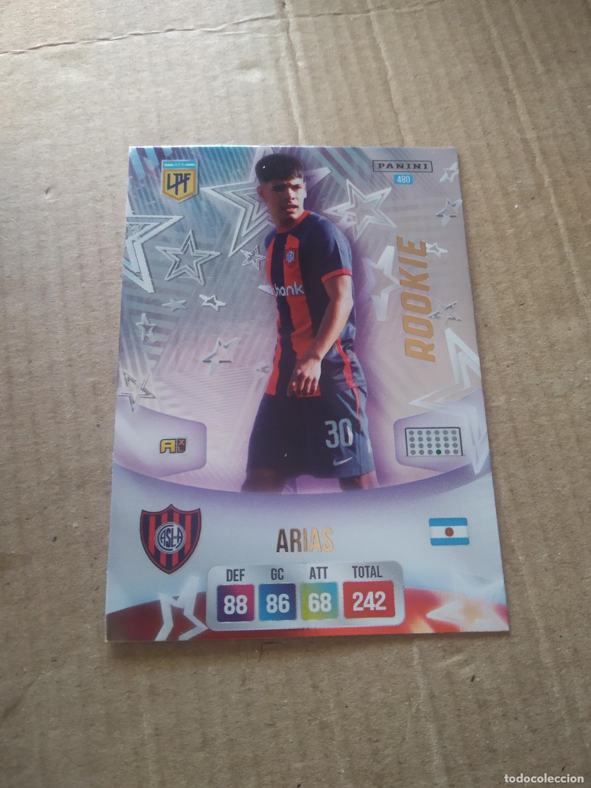 Cromos de F&uacute;tbol: 480 ARIAS SAN LORENZO CROMO FUTBOL ARGENTINO PANINI LIGA ARGENTINA 2024 ADRENALYN