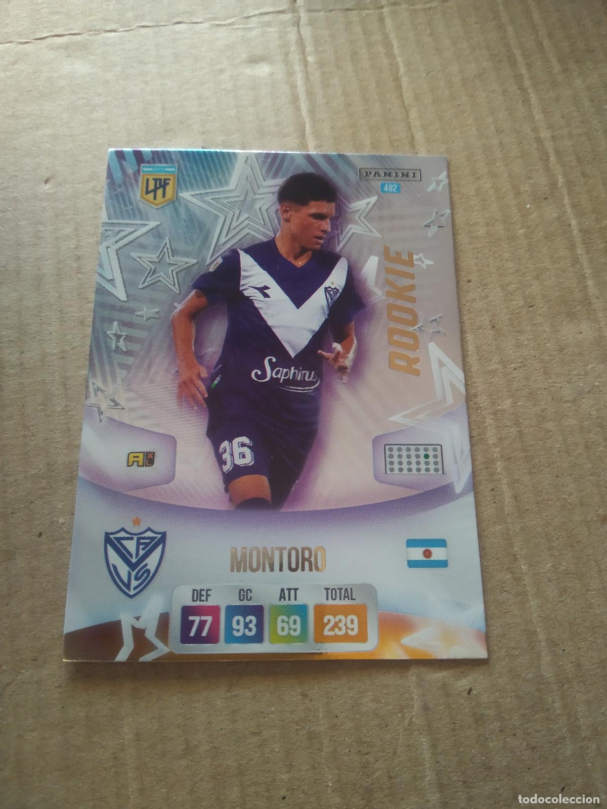 Cromos de F&uacute;tbol: 482 MONTORO VELEZ CROMO FUTBOL ARGENTINO PANINI LIGA ARGENTINA 2024 ADRENALYN