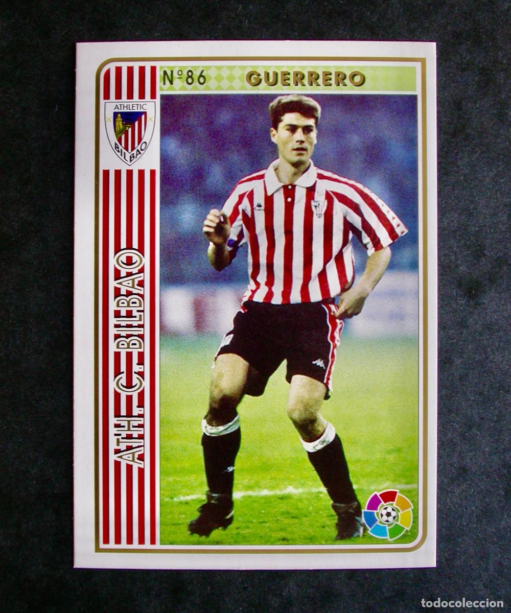 Cromos de F&uacute;tbol: N&ordm; 86 GUERRERO DEL ATH. BILBAO DE LAS FICHAS DE LA LIGA DE MUNDICROMO 94-95