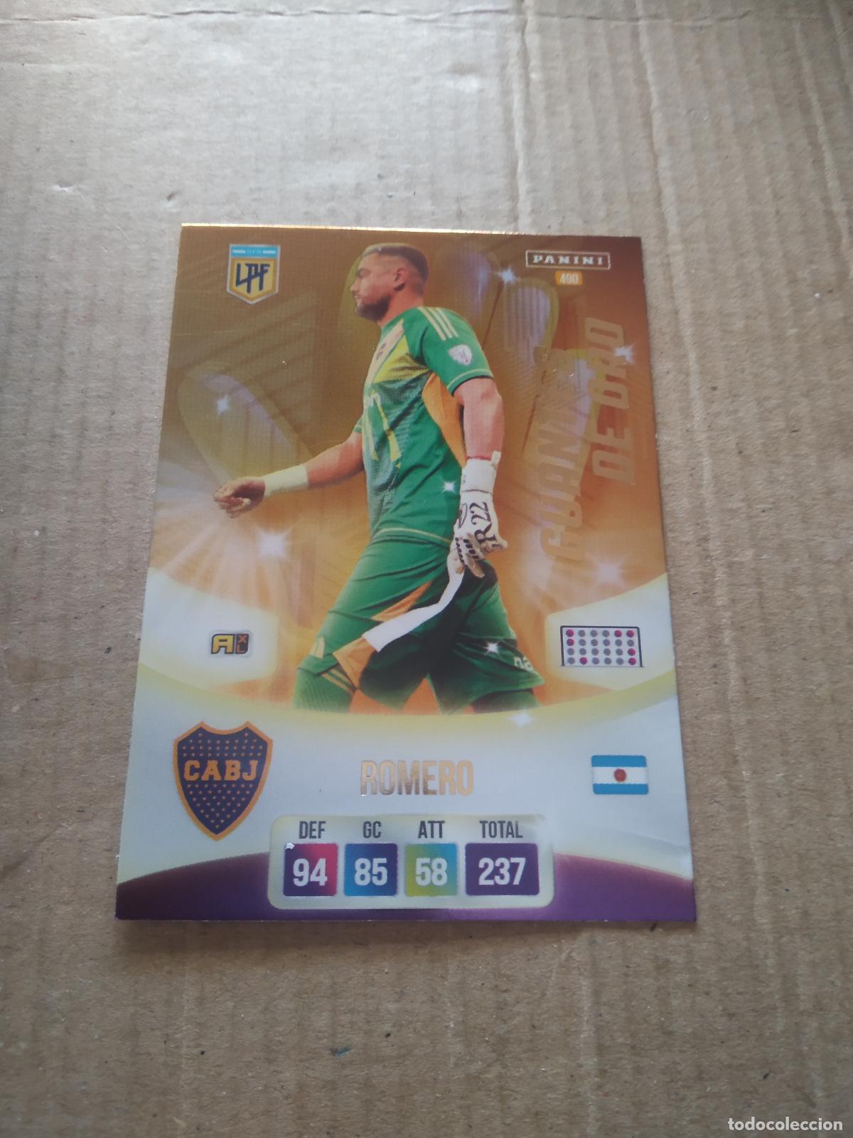 Cartes &agrave; collectionner de Football: 490 ROMERO BOCA JUNIORS CROMO FUTBOL ARGENTINO PANINI LIGA ARGENTINA 2024 ADRENALYN