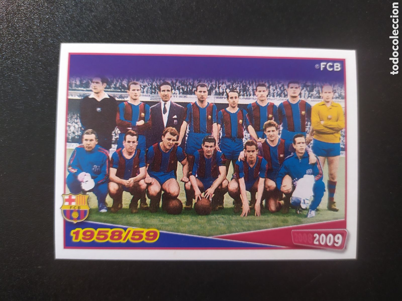 Cromos de F&uacute;tbol: FC Barcelona colecci&oacute;n oficial 2008 2009 08 09 panini alineaci&oacute;n 1958/1959 n&deg; 159 sin pegar