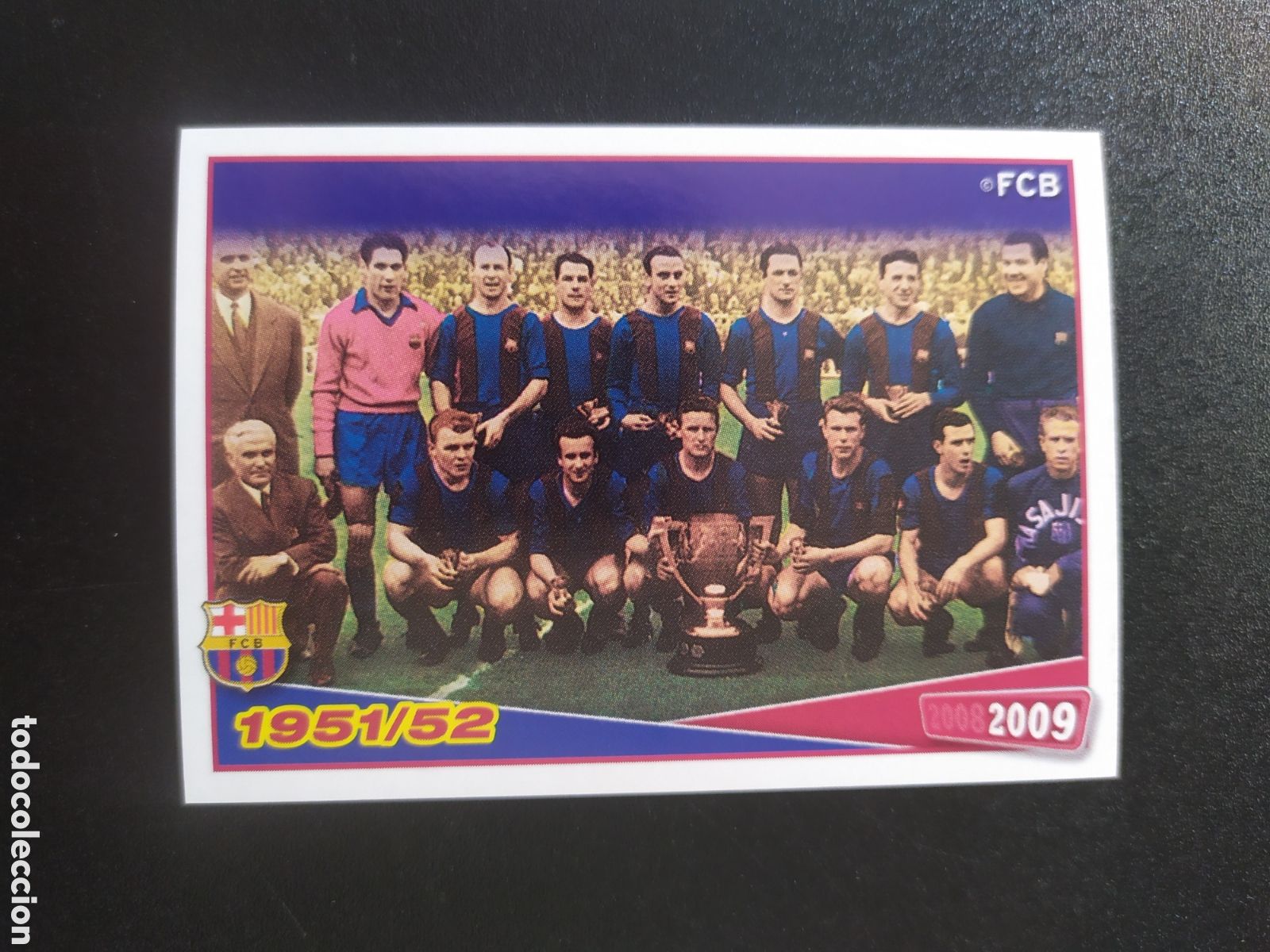 Cromos de F&uacute;tbol: FC Barcelona colecci&oacute;n oficial 2008 2009 08 09 panini alineaci&oacute;n 1951/1952 n&deg; 158 sin pegar