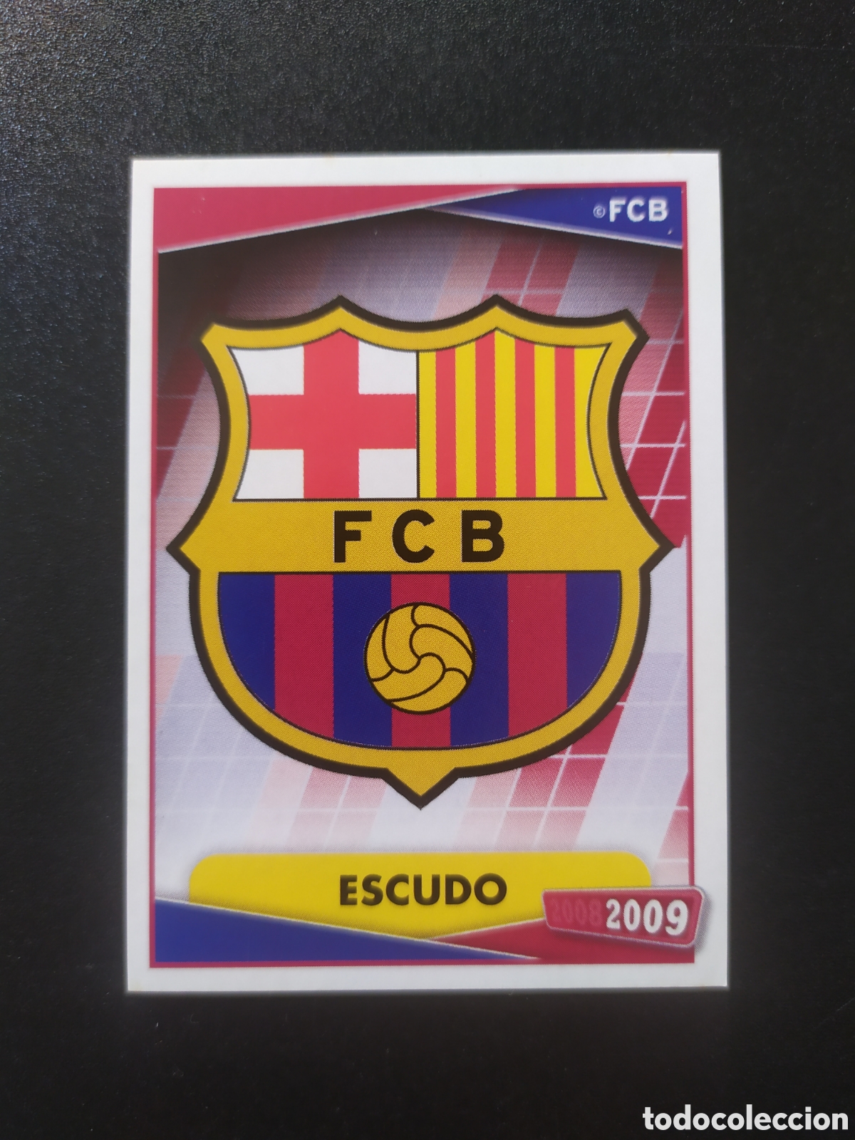 Cromos de F&uacute;tbol: FC Barcelona colecci&oacute;n oficial 2008 2009 08 09 panini escudo n&deg; 1 sin pegar