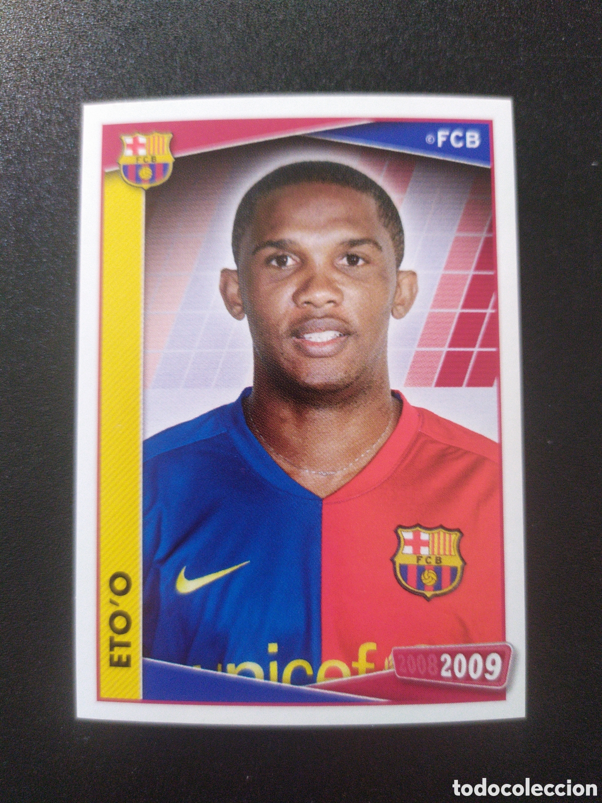 Cromos de F&uacute;tbol: FC Barcelona colecci&oacute;n oficial 2008 2009 08 09 panini Etoo Eto'o n&deg; 148 sin pegar