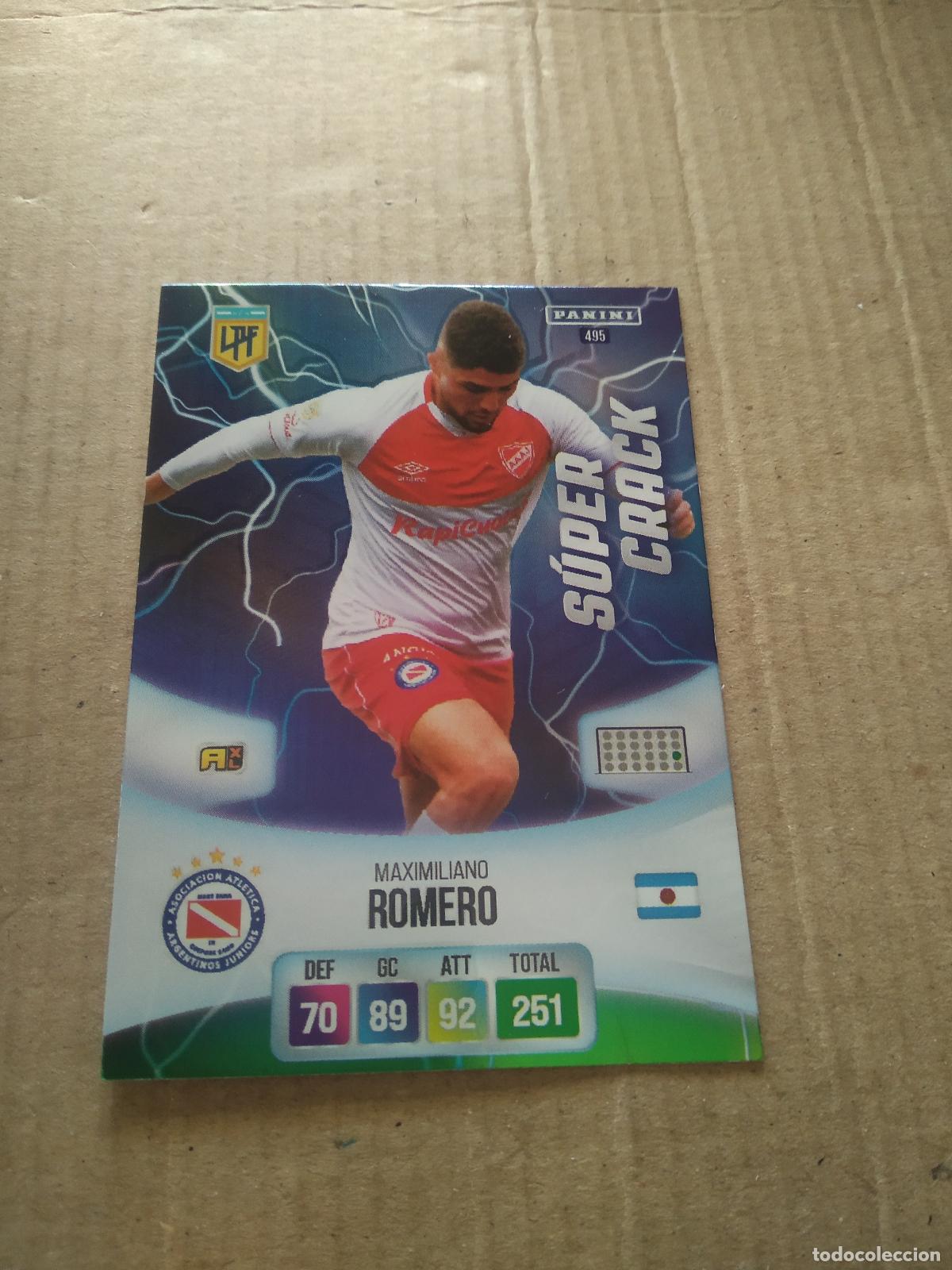 Cromos de F&uacute;tbol: 495 MAXI ROMERO ARGENTINOS JUNIORS CROMO FUTBOL ARGENTINO PANINI LIGA ARGENTINA 2024 ADRENALYN
