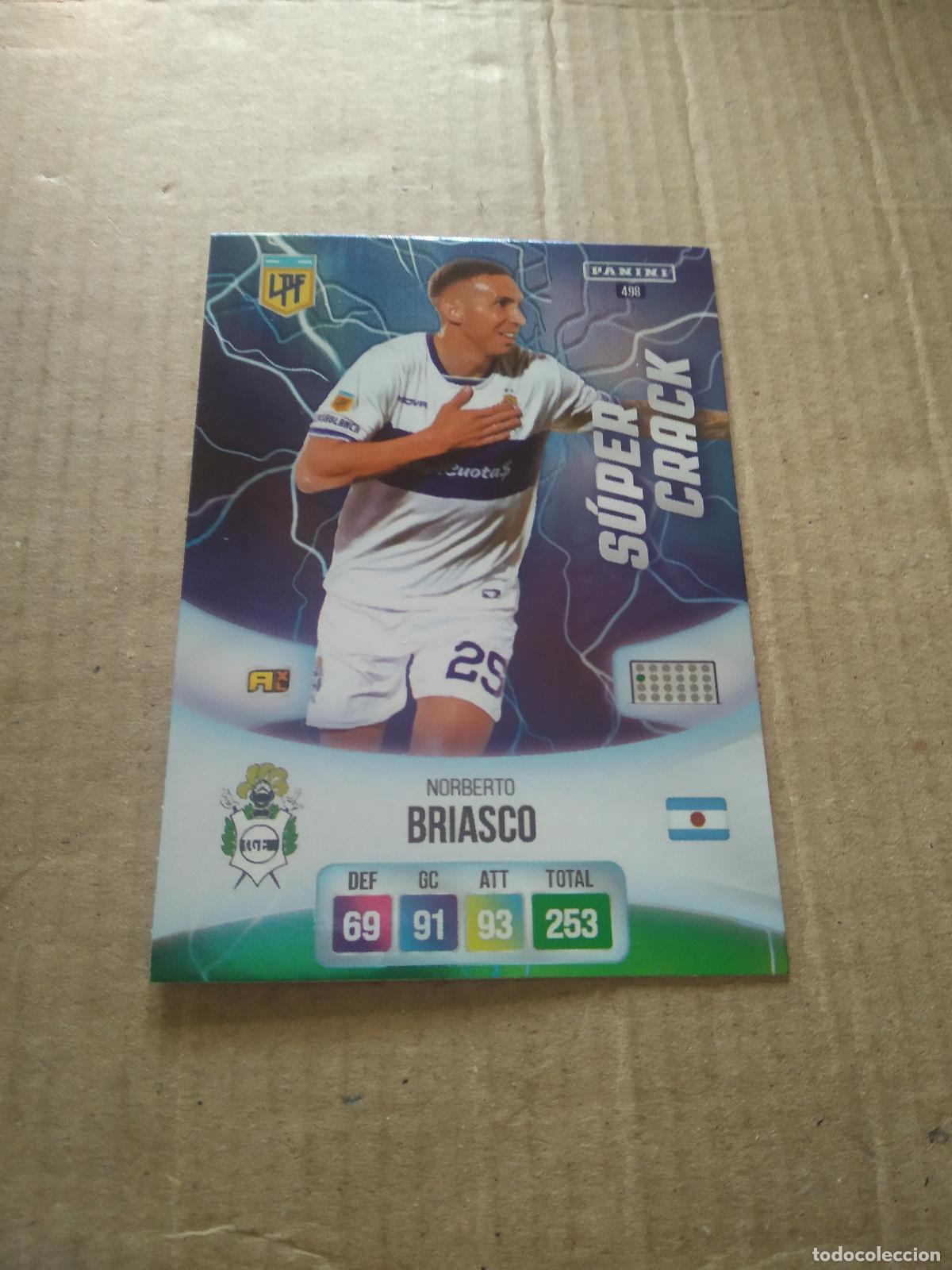 Cromos de F&uacute;tbol: 498 NORBERTO BRIASCO GIMNASIA CROMO FUTBOL ARGENTINO PANINI LIGA ARGENTINA 2024 ADRENALYN