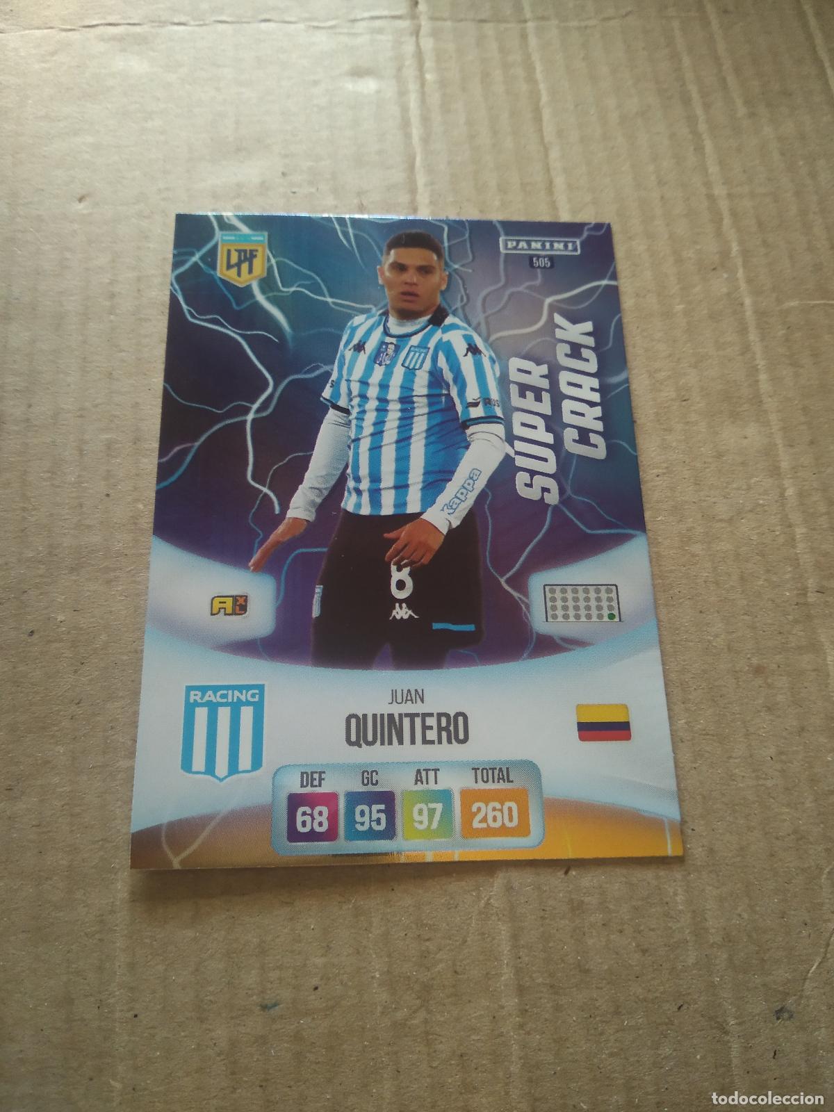 Cromos de F&uacute;tbol: 505 JUAN QUINTERO RACING CROMO FUTBOL ARGENTINO PANINI LIGA ARGENTINA 2024 ADRENALYN