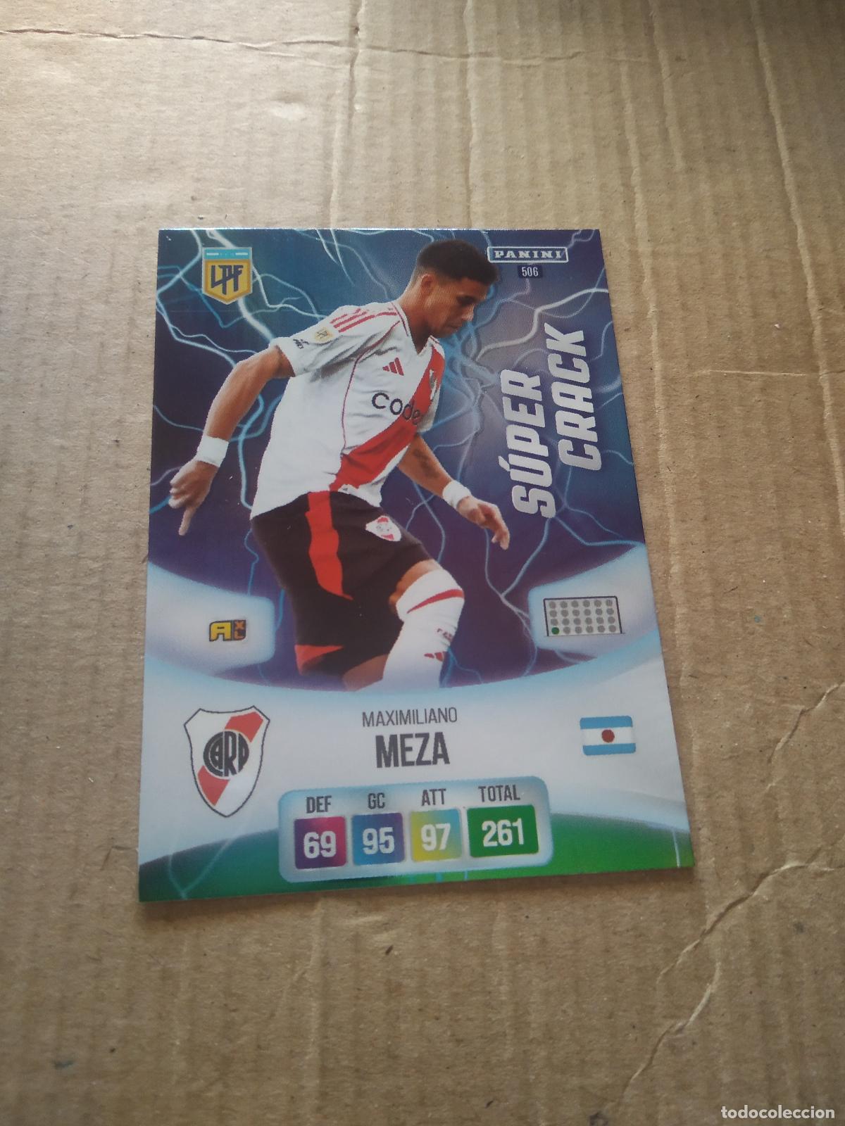 Cromos de F&uacute;tbol: 506 MAXIMILIANO MEZA RIVER PLATE CROMO FUTBOL ARGENTINO PANINI LIGA ARGENTINA 2024 ADRENALYN