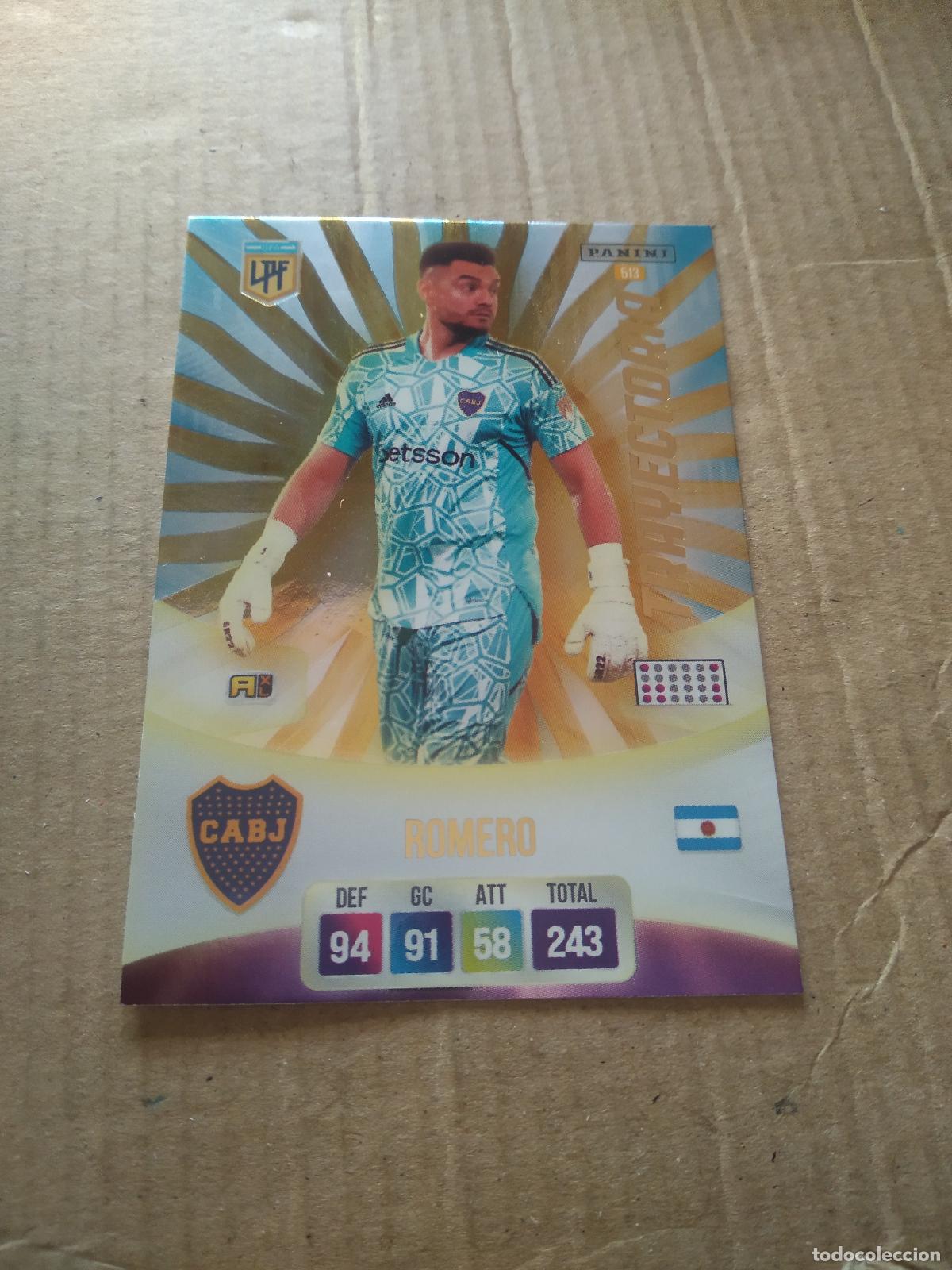 Cromos de F&uacute;tbol: 513 ROMERO BOCA JUNIORS CROMO FUTBOL ARGENTINO PANINI LIGA ARGENTINA 2024 ADRENALYN