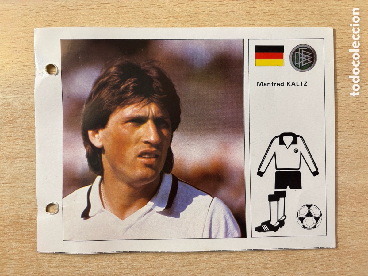 Cromos de F&uacute;tbol: # 3 Manfred Kaltz Alemania Federal Las Estrellas del Mundial 82, mide 18x14 cm.