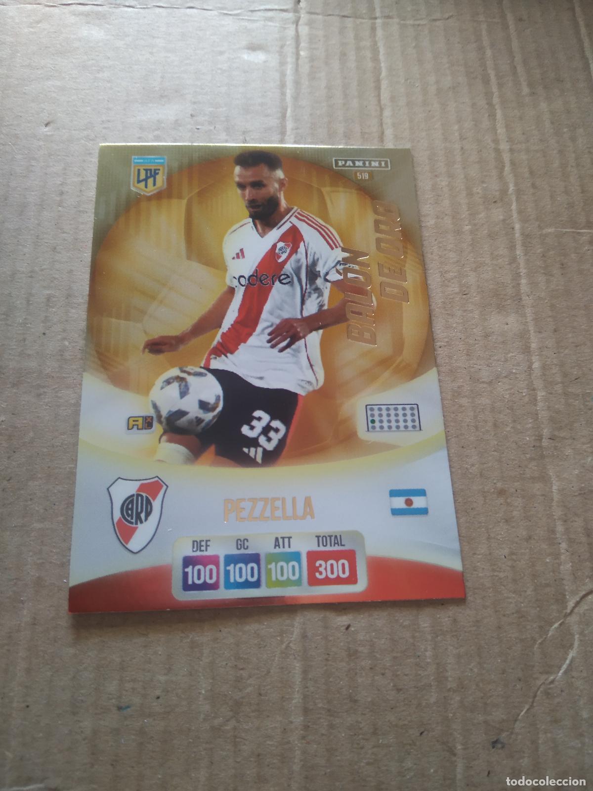 Cromos de F&uacute;tbol: 519 PEZZELLA RIVER PLATE BALON DE ORO CROMO FUTBOL ARGENTINO PANINI LIGA ARGENTINA 2024 ADRENALYN