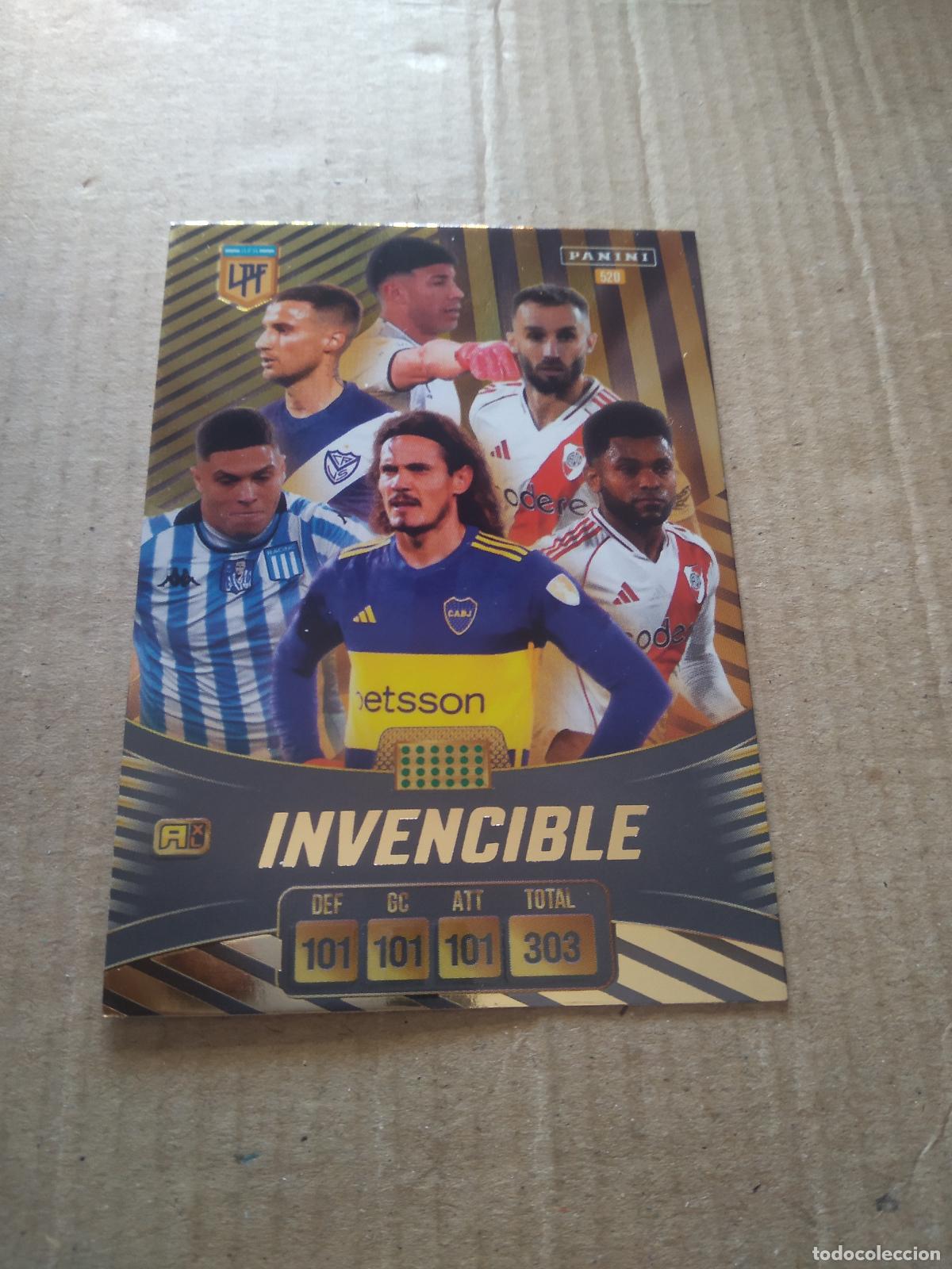 Cromos de F&uacute;tbol: 520 INVENCIBLE CAVANI QUINTERO PEZZELLA CROMO FUTBOL ARGENTINO PANINI LIGA ARGENTINA 2024 ADRENALYN