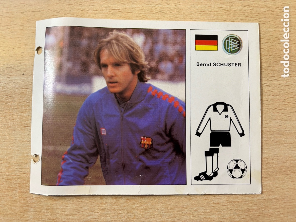 Cromos de F&uacute;tbol: # 7 Bernd Schuster Alemania Federal Las Estrellas del Mundial 82, mide 18x14 cm.