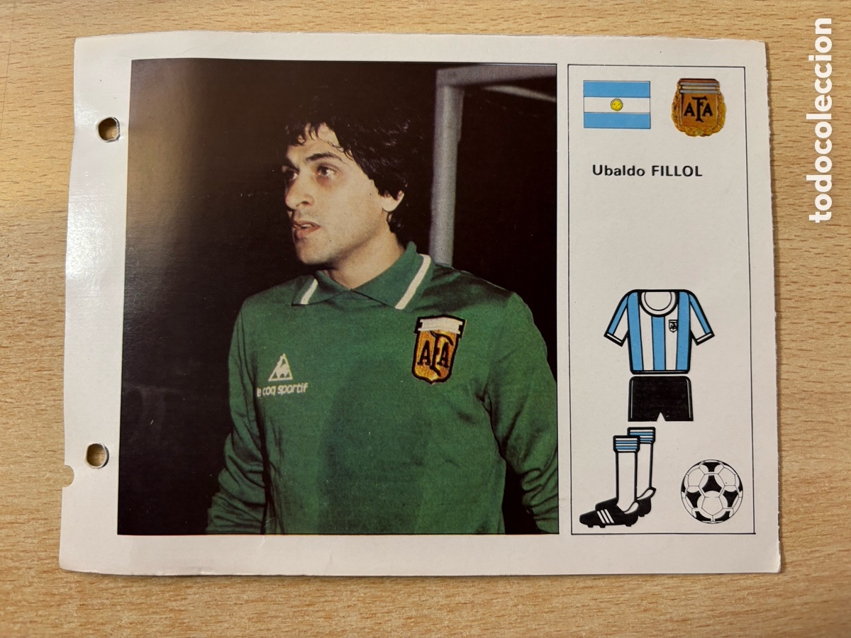 Cromos de F&uacute;tbol: # 14 Ubaldo Fillol Argentina Las Estrellas del Mundial 82, mide 18x14 cm.