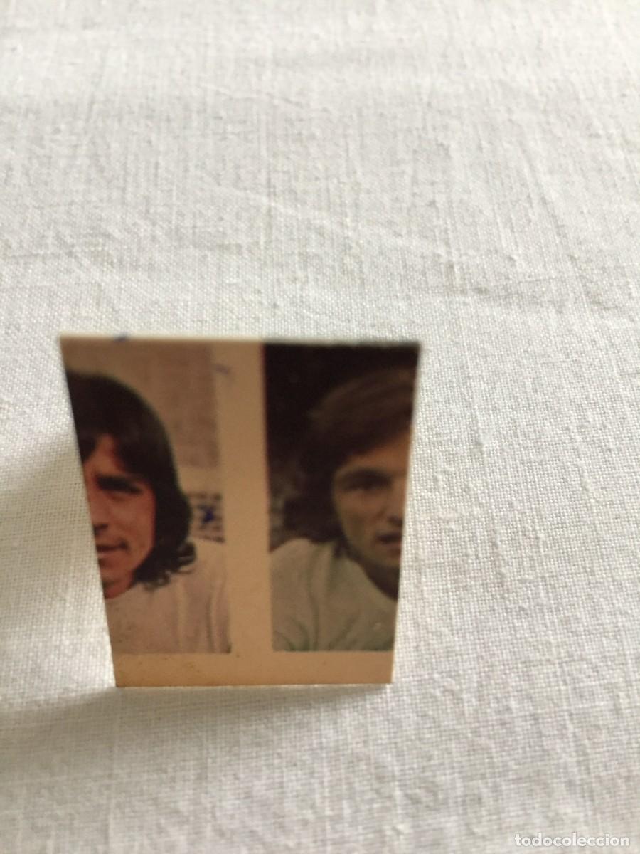 Cromos de F&uacute;tbol: CROMO ERROR DE CORTE - VALDEZ y TIRAPU - VALENCIA - PHOSKITOS - 1976